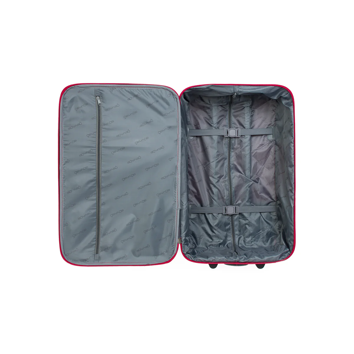 Trolley bagaglio a mano rosso in tessuto Govago - Image 6