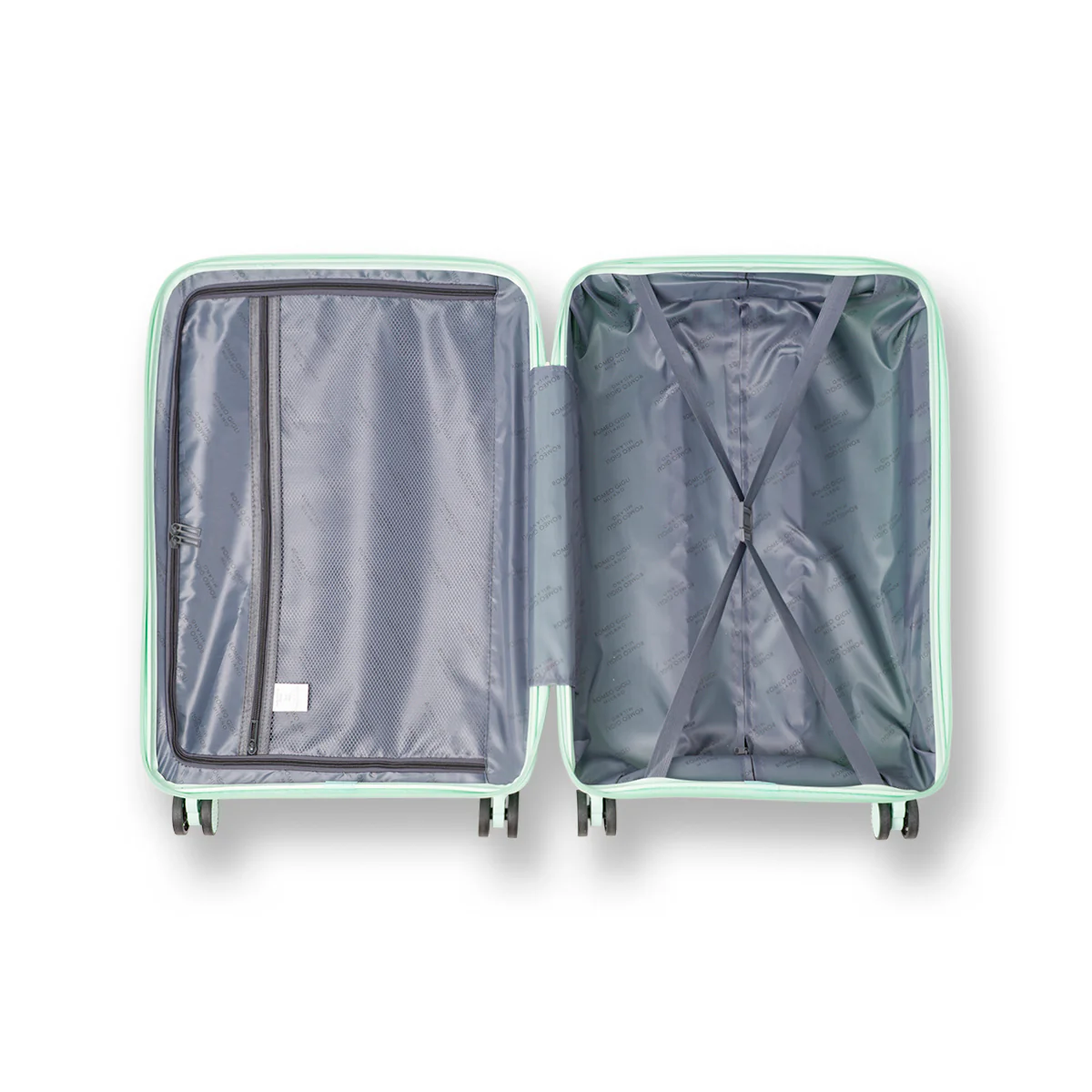 Trolley cabina rigido verde acqua con combinazione Romeo Gigli Milano - Image 2
