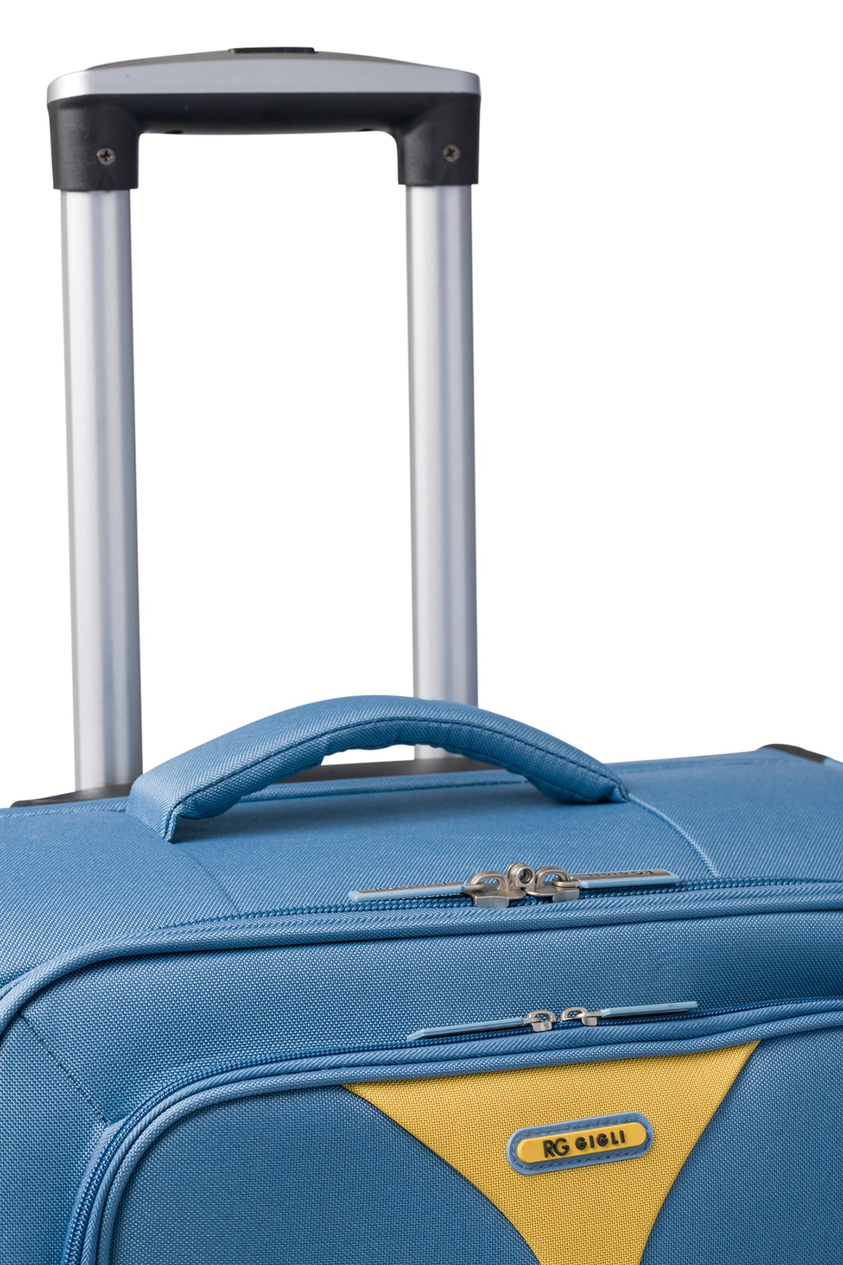 Trolley grande azzurro in tessuto Romeo Gigli - Image 3