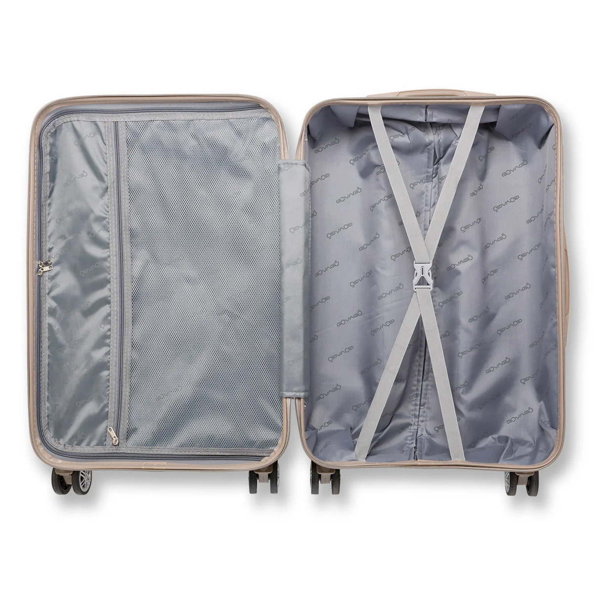 Trolley grande beige in ABS Govago - Image 6