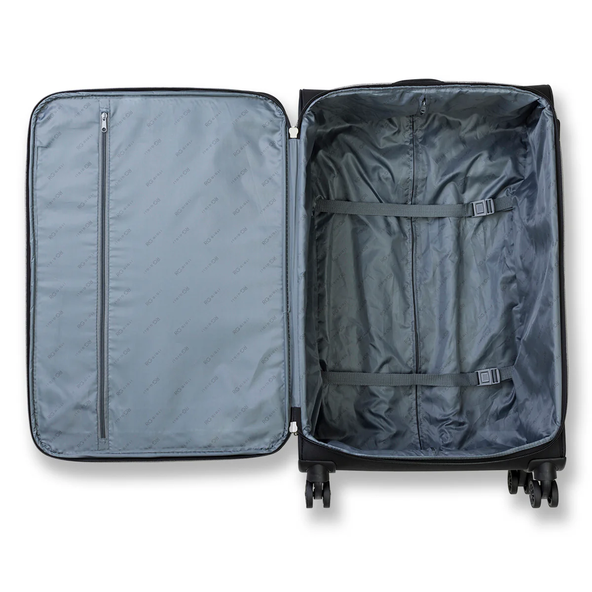 Trolley grande nero in tessuto Romeo Gigli - Image 6
