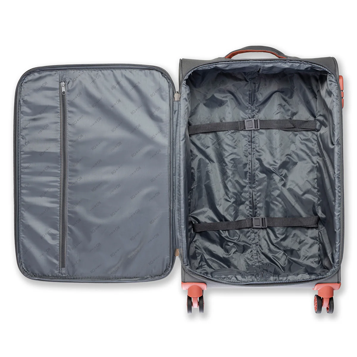 Trolley grande grigio in tessuto Romeo Gigli - Image 6