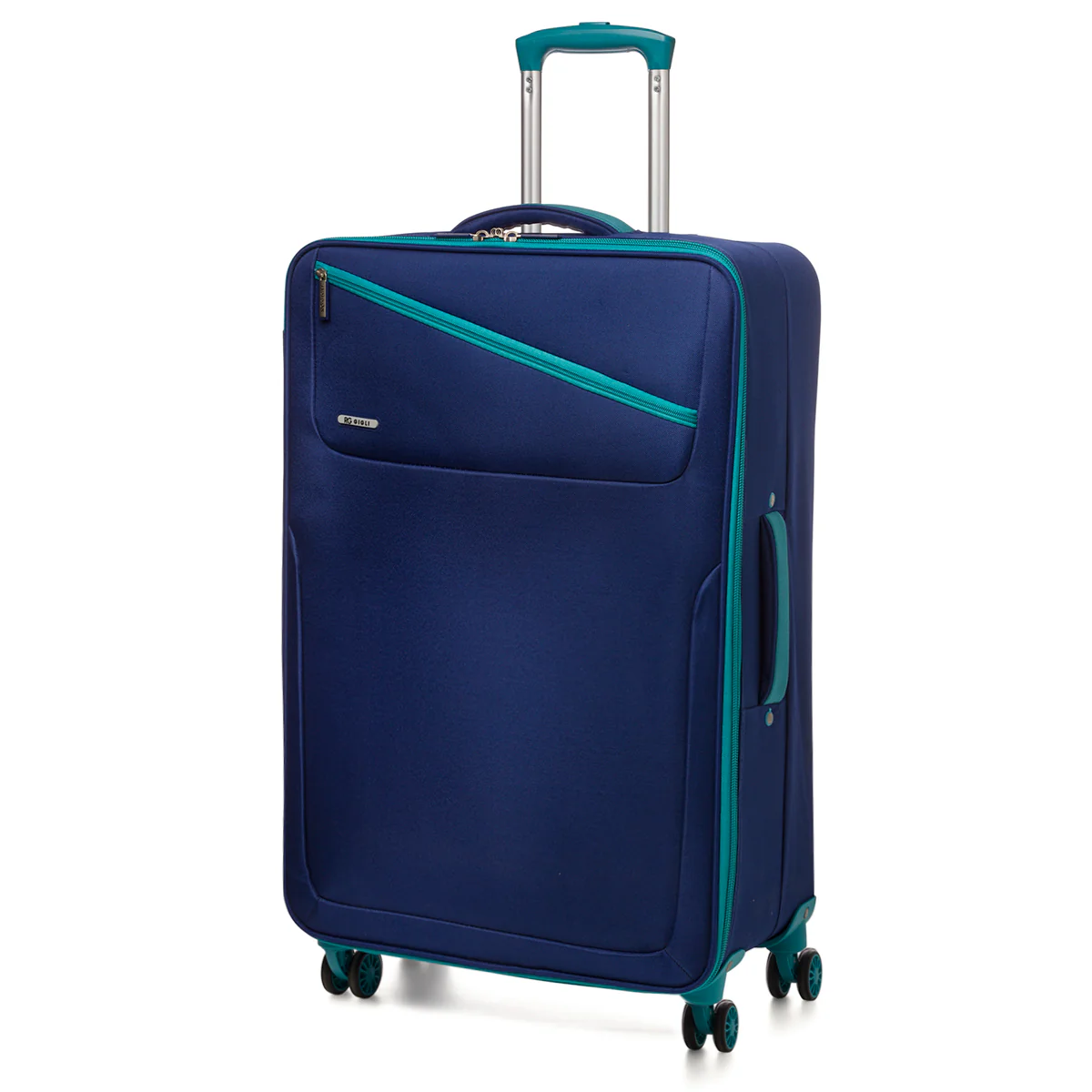 Trolley grande in tessuto blu navy Romeo Gigli