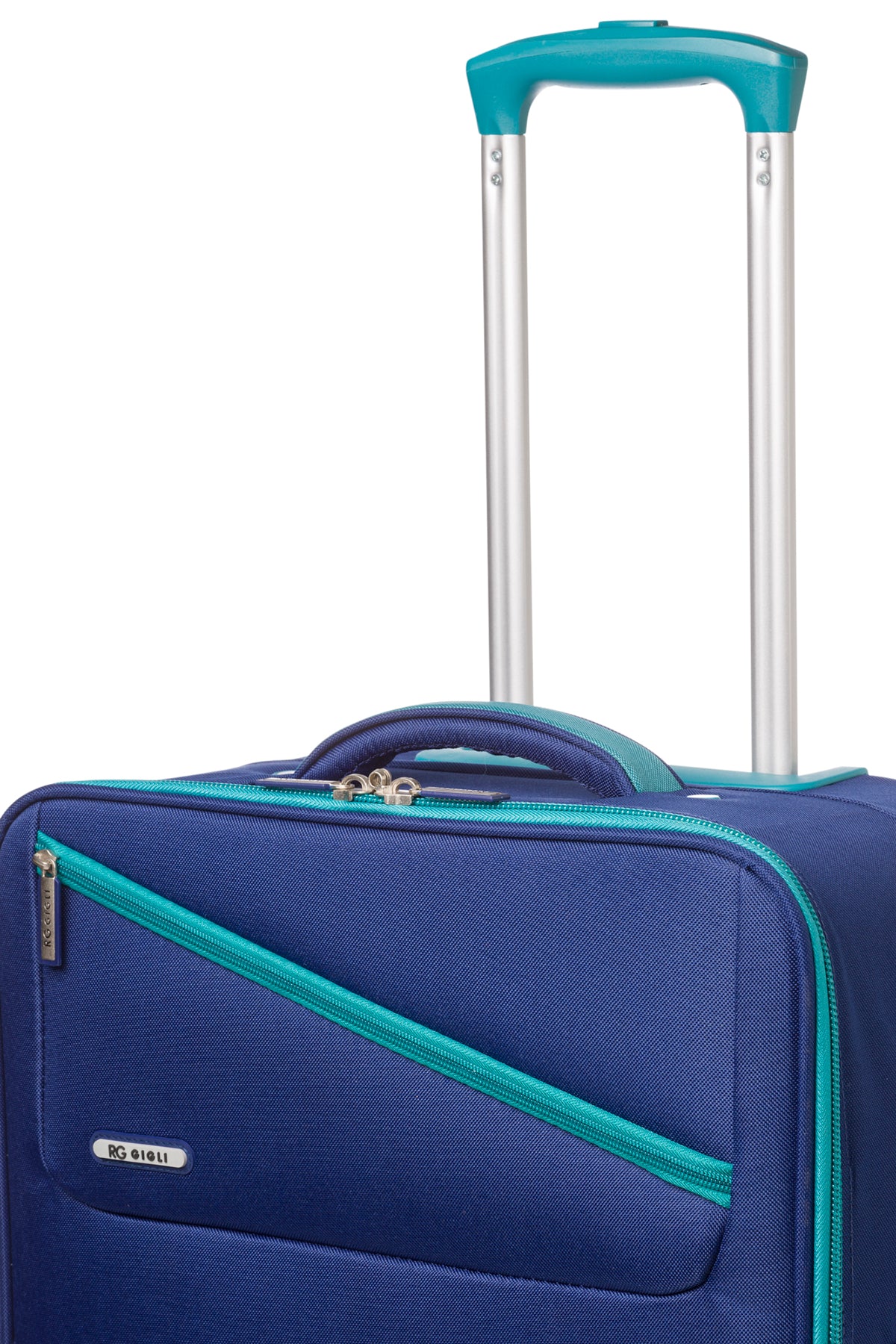 Trolley grande in tessuto blu navy Romeo Gigli - Image 3