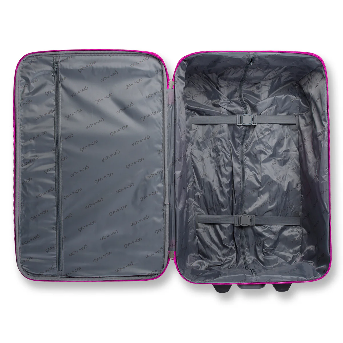 Trolley grande in tessuto fucsia Govago - Image 7