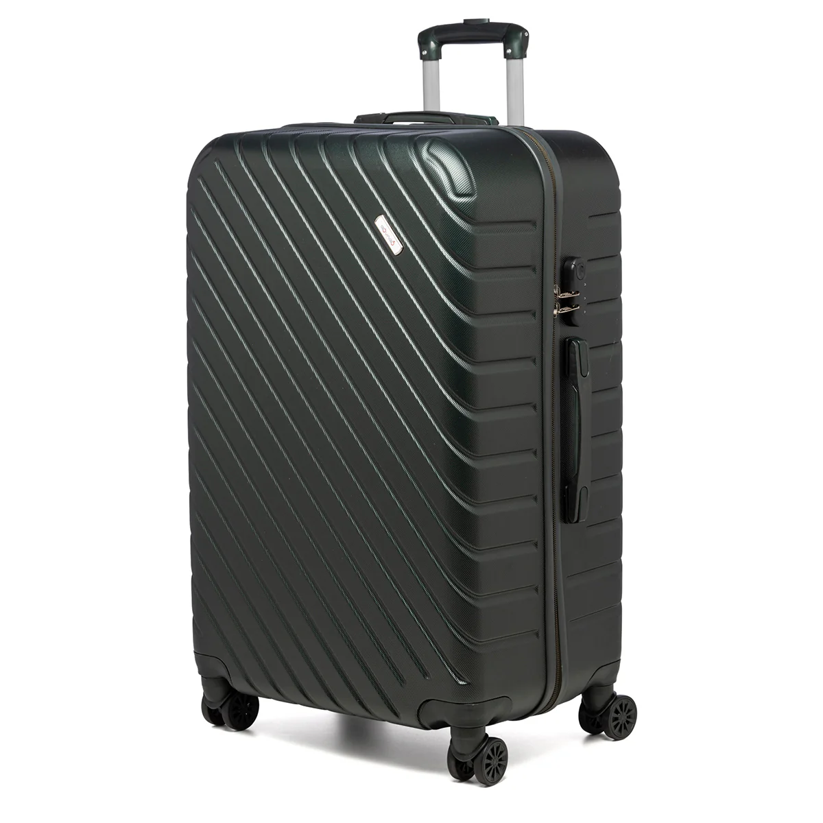 Trolley grande rigido verde in ABS Govago