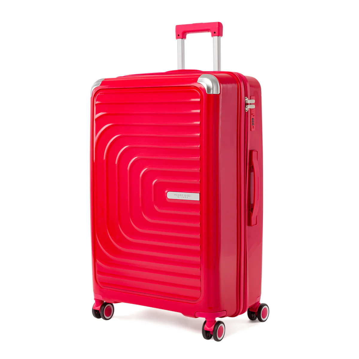 Trolley grande rosso Romeo Gigli rigido in polipropilene antiurto
