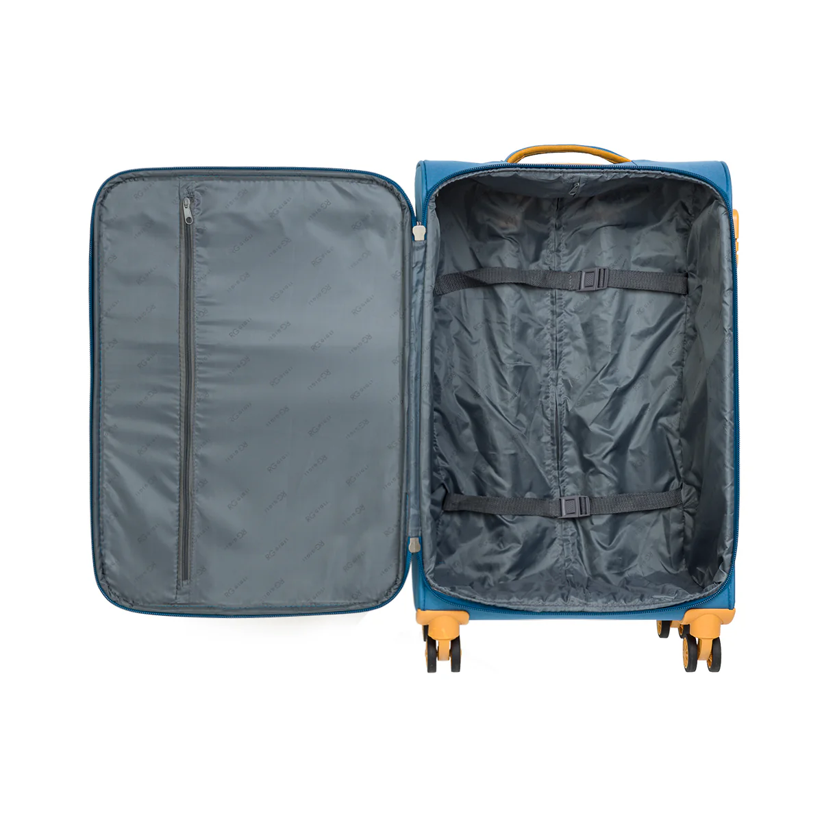 Trolley medio azzurro in tessuto Romeo Gigli - Image 6