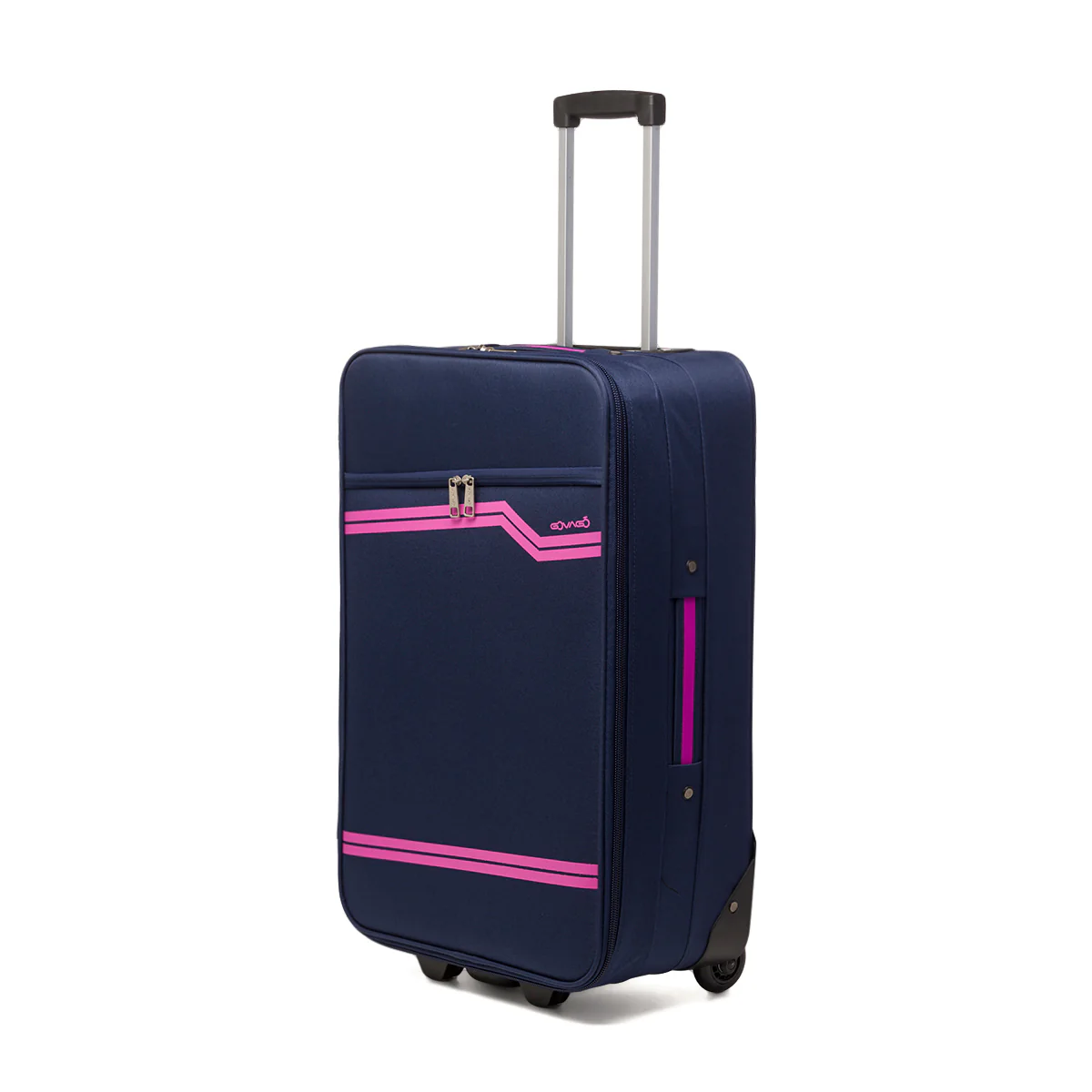Trolley medio blu in tessuto Govago