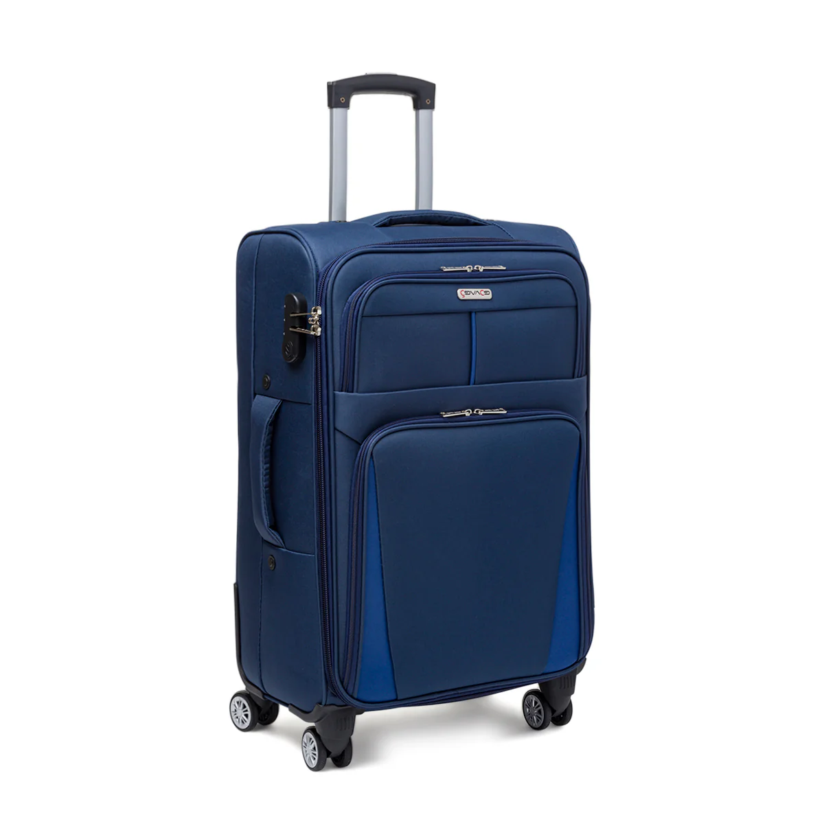 Trolley medio blu in tessuto Govago