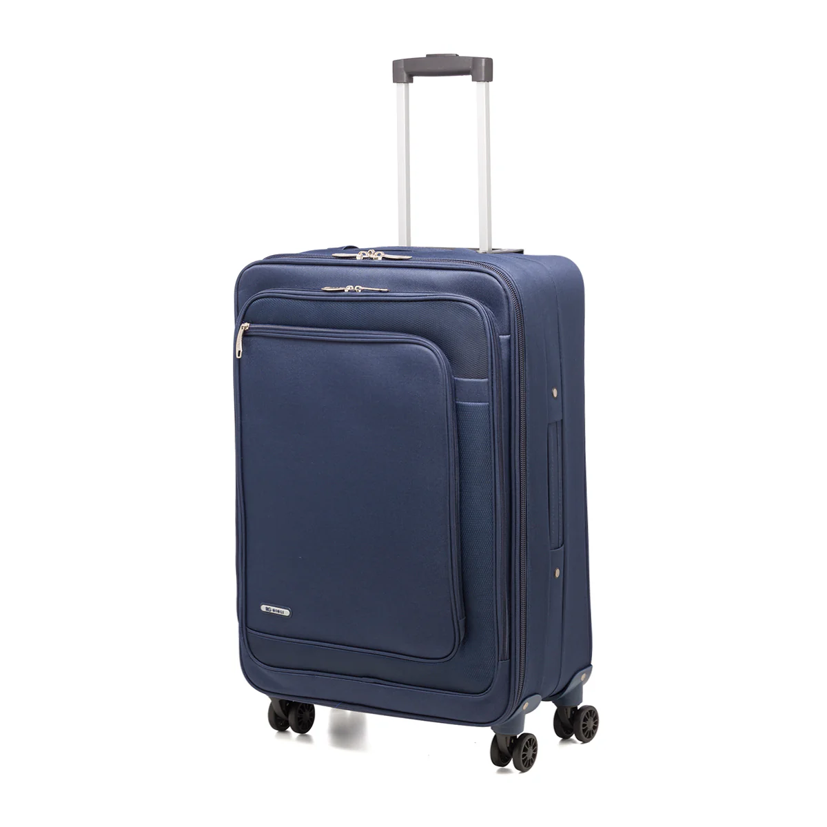 Trolley medio blu in tessuto Romeo Gigli