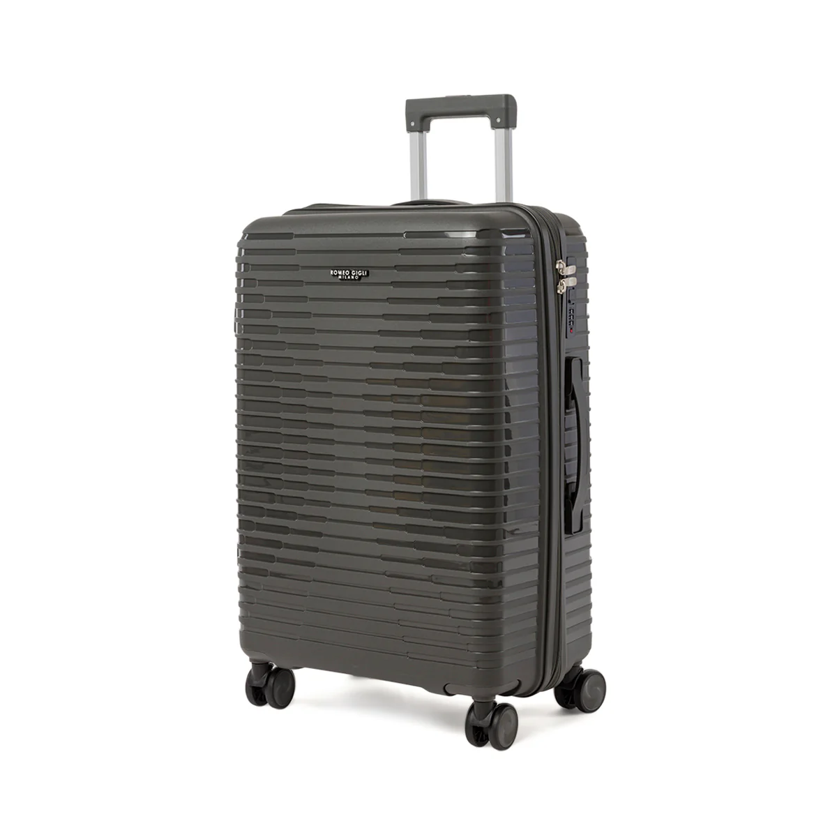 Trolley medio grigio antracite Romeo Gigli rigido con combinazione