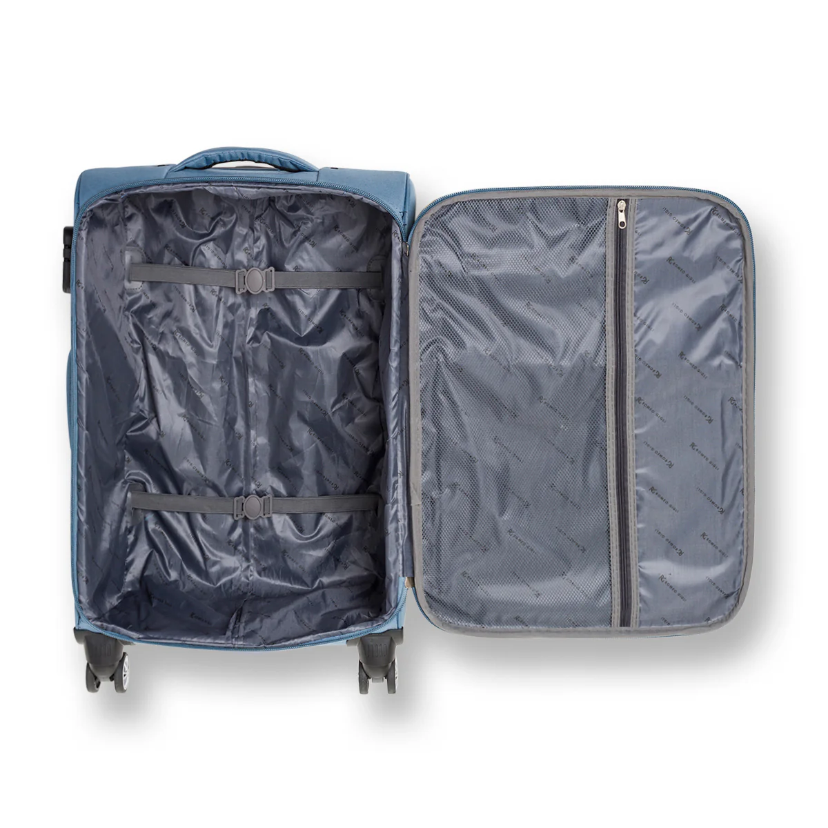 Trolley medio in tessuto azzurro Romeo Gigli - Image 4