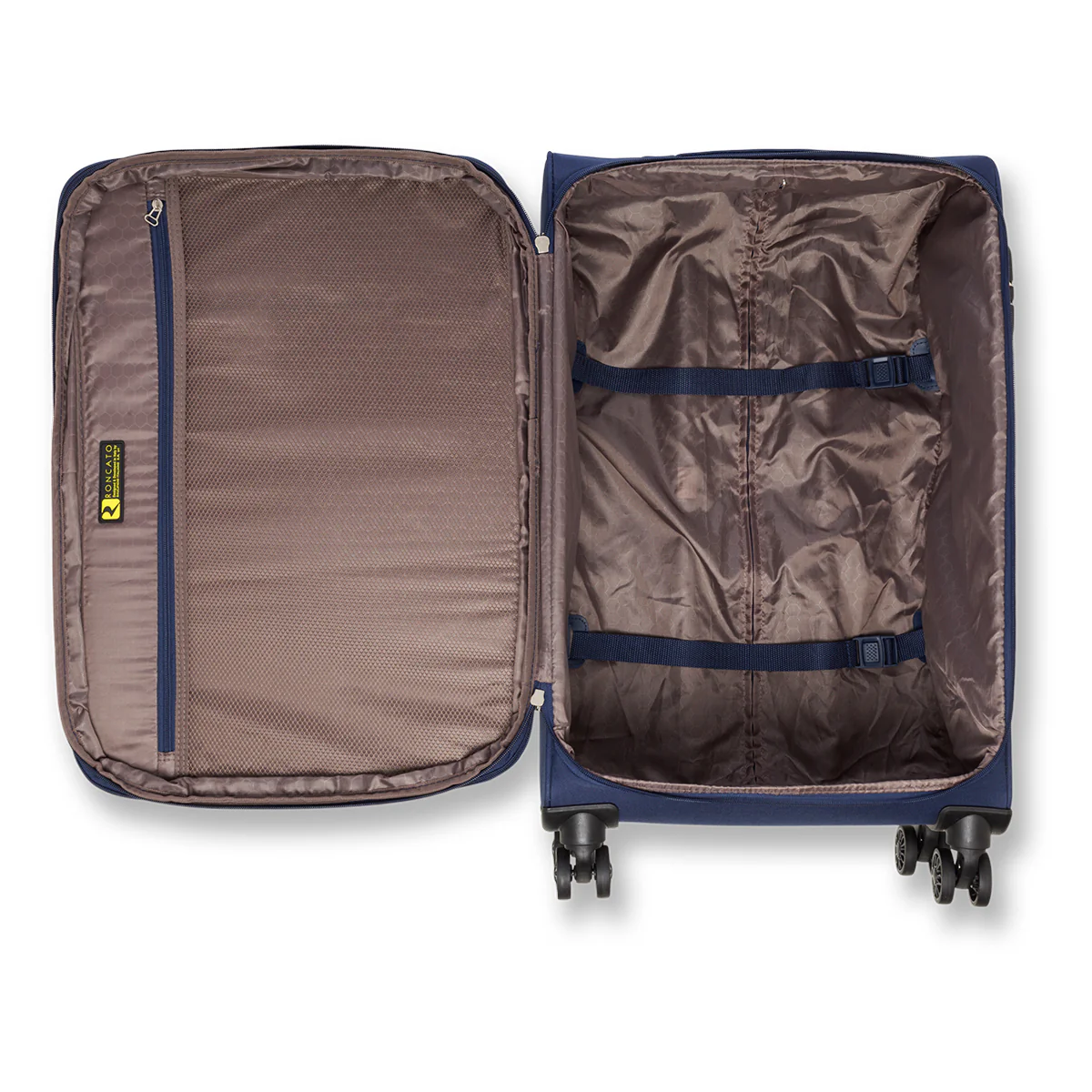 Trolley medio in tessuto blu Ciak Roncato One Way - Image 7