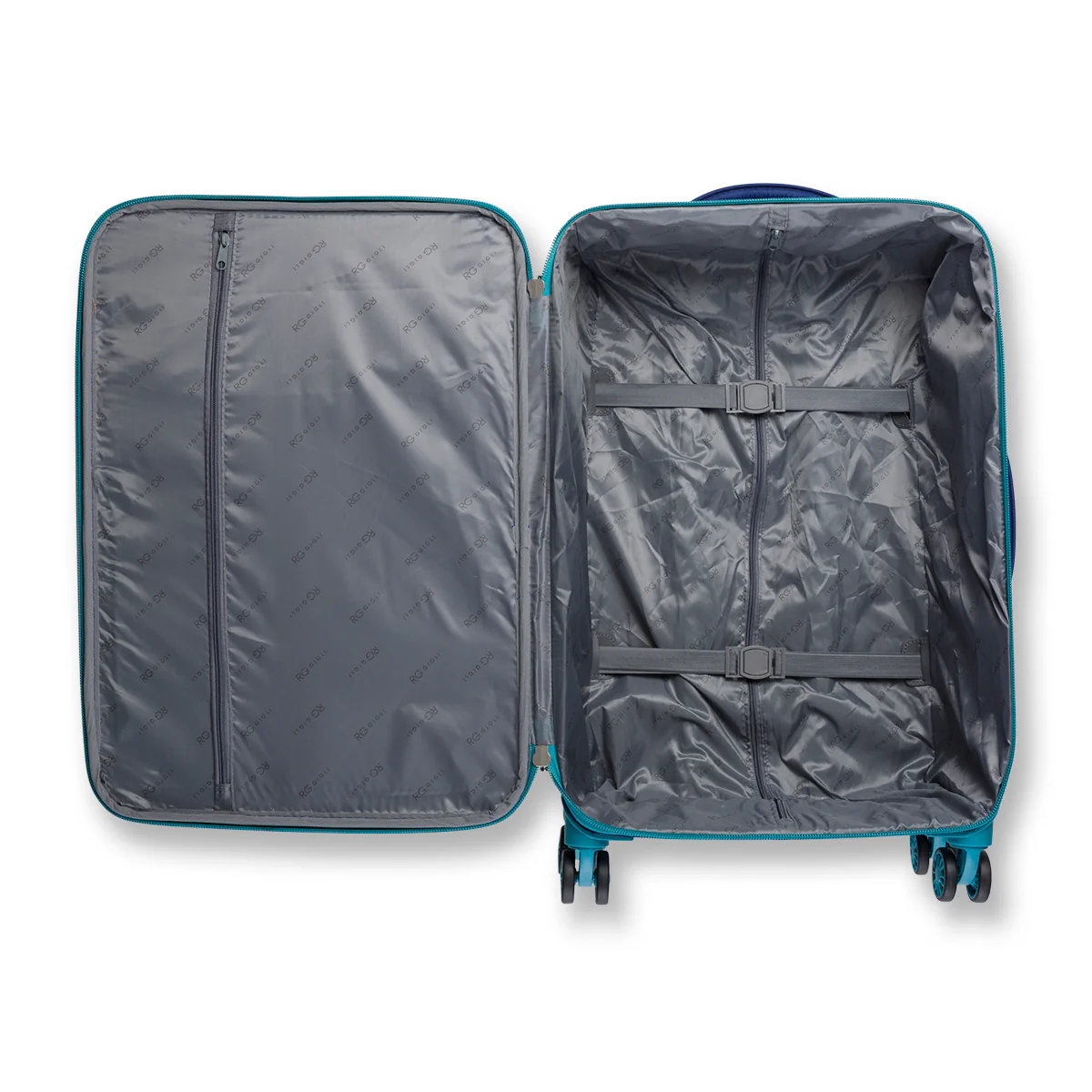 Trolley medio in tessuto blu navy Romeo Gigli - Image 6