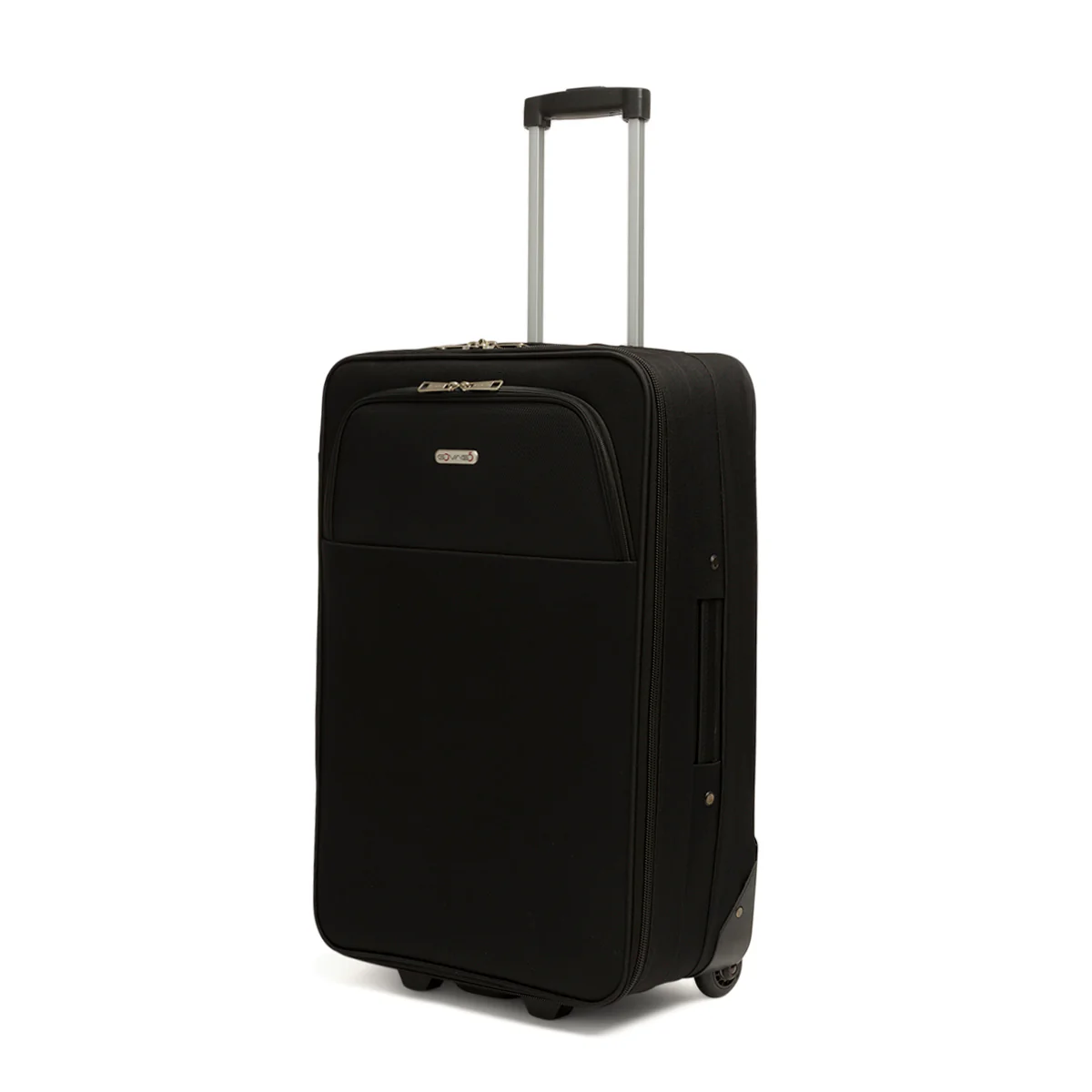 Trolley medio nero in tessuto Govago