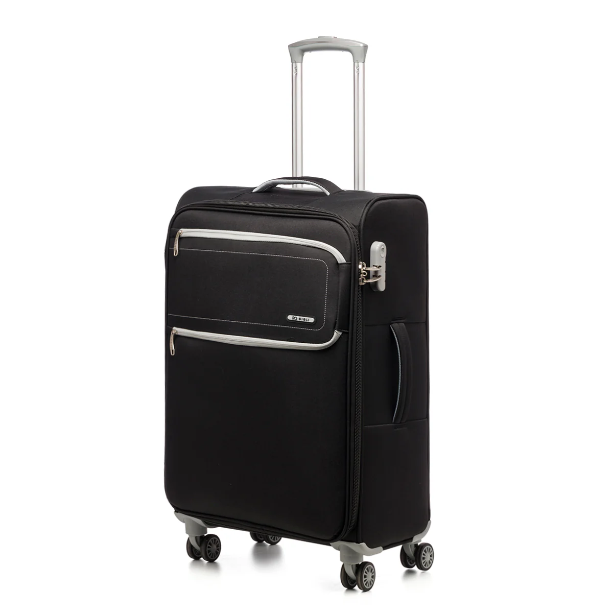 Trolley medio nero in tessuto Romeo Gigli