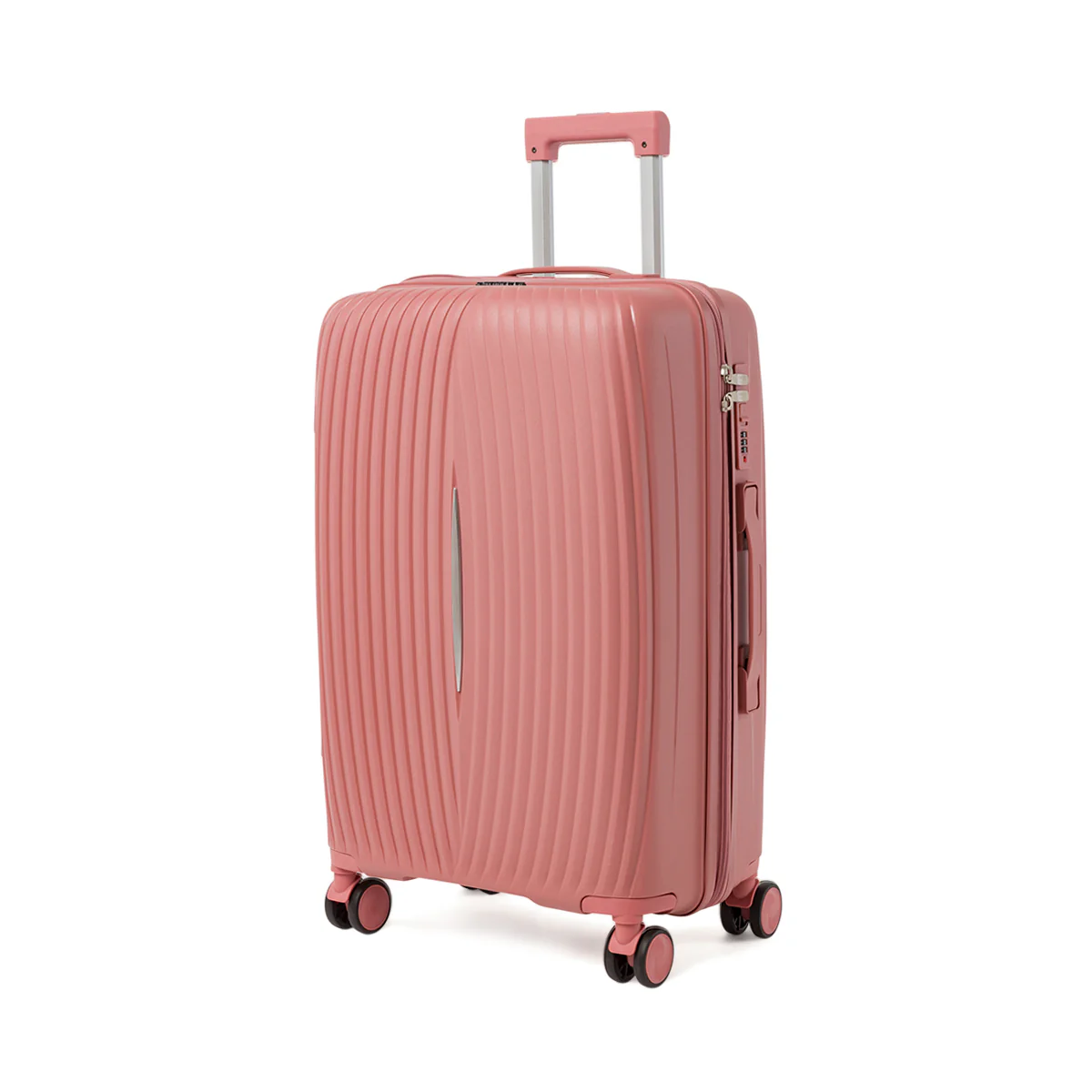 Trolley medio rosa Romeo Gigli rigido in polipropilene antiurto