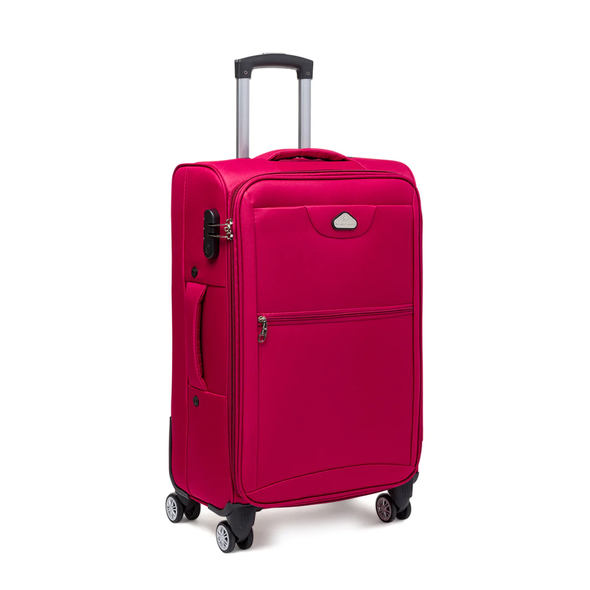 Trolley medio rosso in tessuto Valigie Romeo Gigli