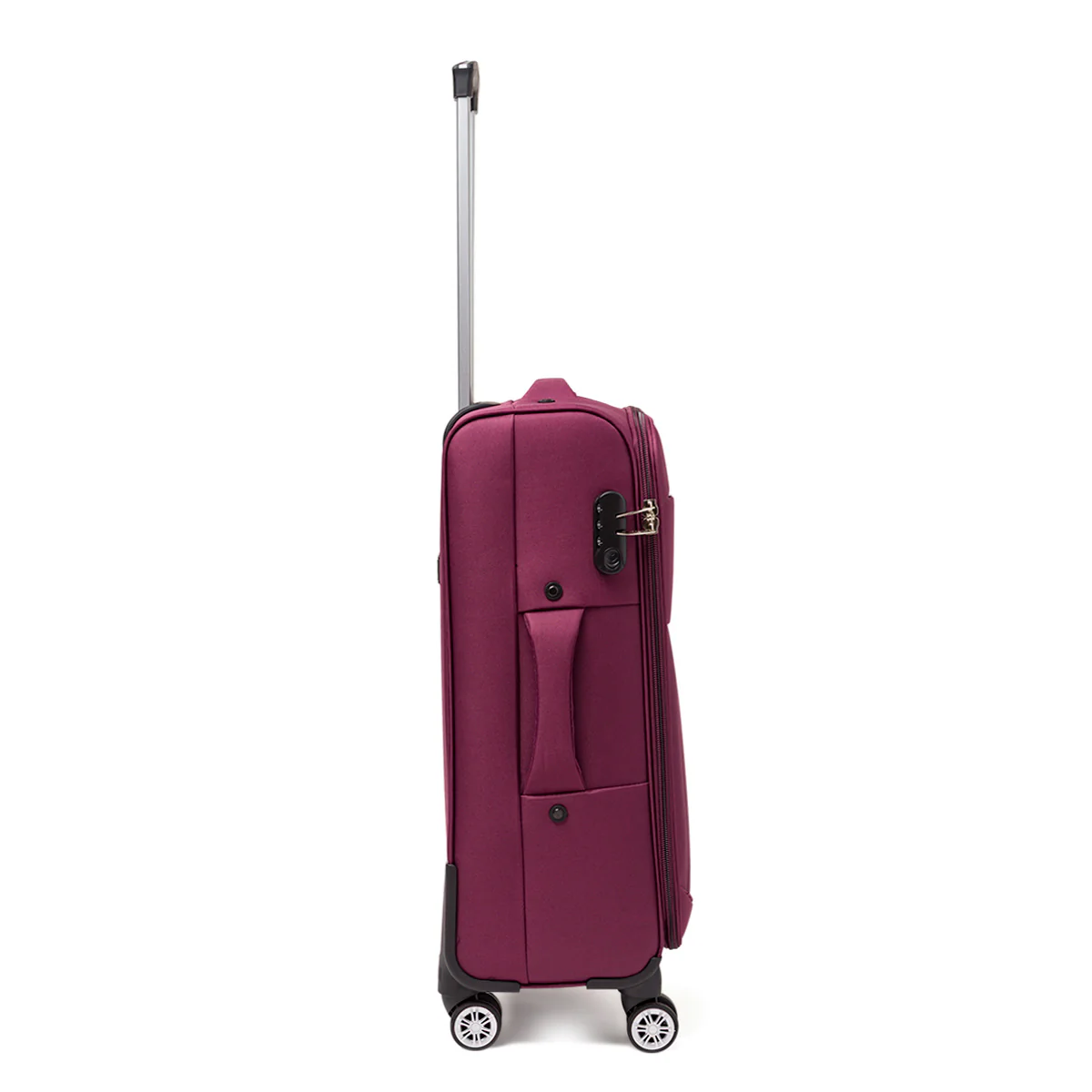 Trolley medio viola da viaggio in tessuto Romeo Gigli - Image 2