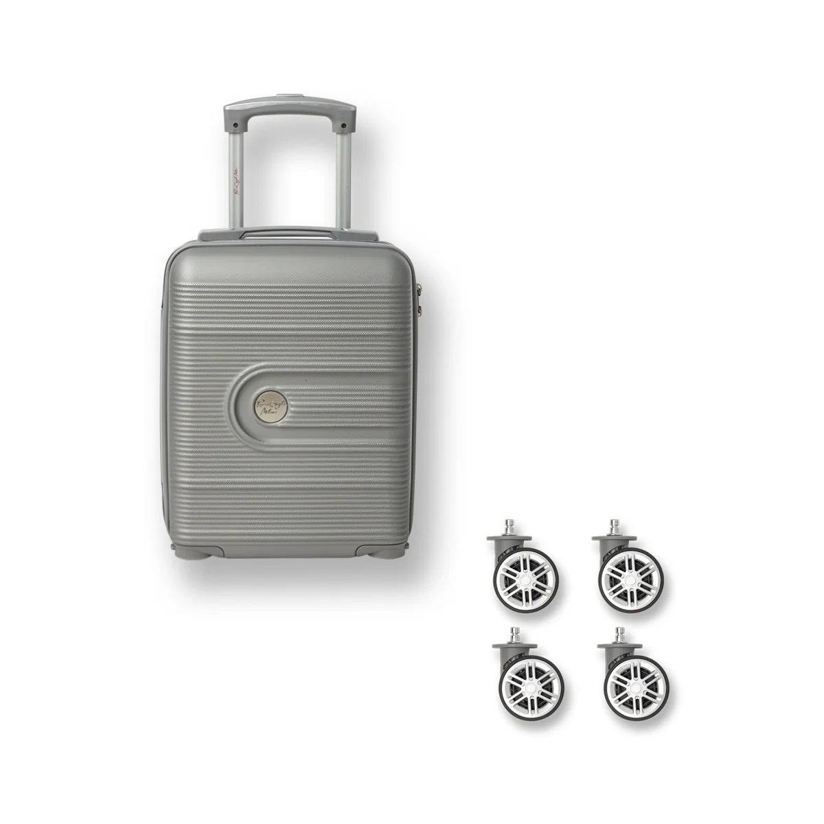 Trolley mini sotto sedile per voli low cost argento in ABS Romeo Gigli - Image 3