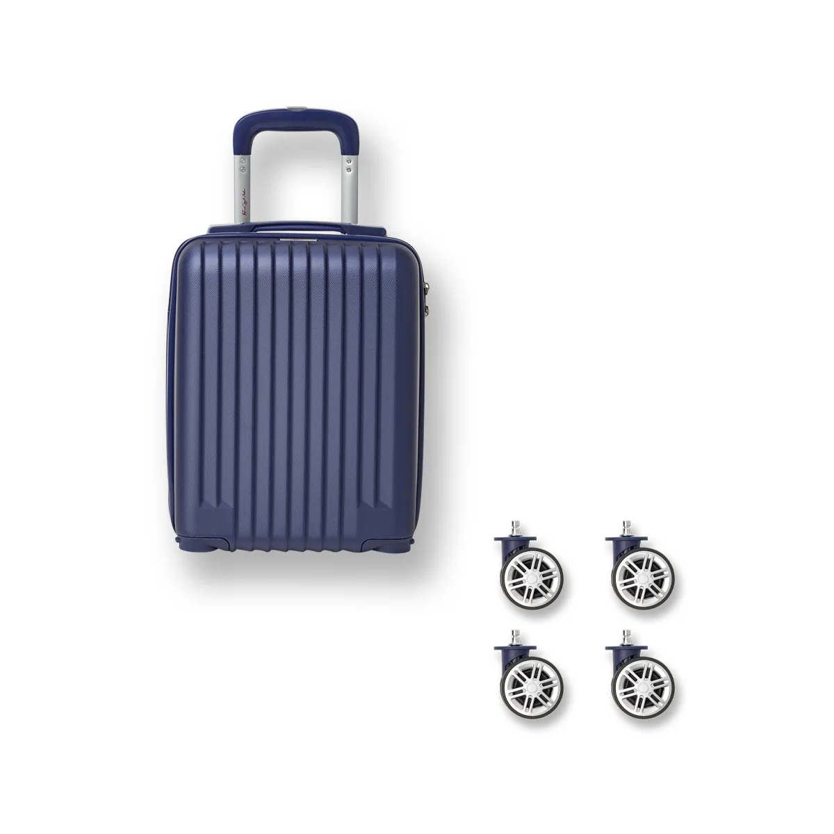 Trolley mini sotto sedile per voli low cost blu in ABS Romeo Gigli - Image 3
