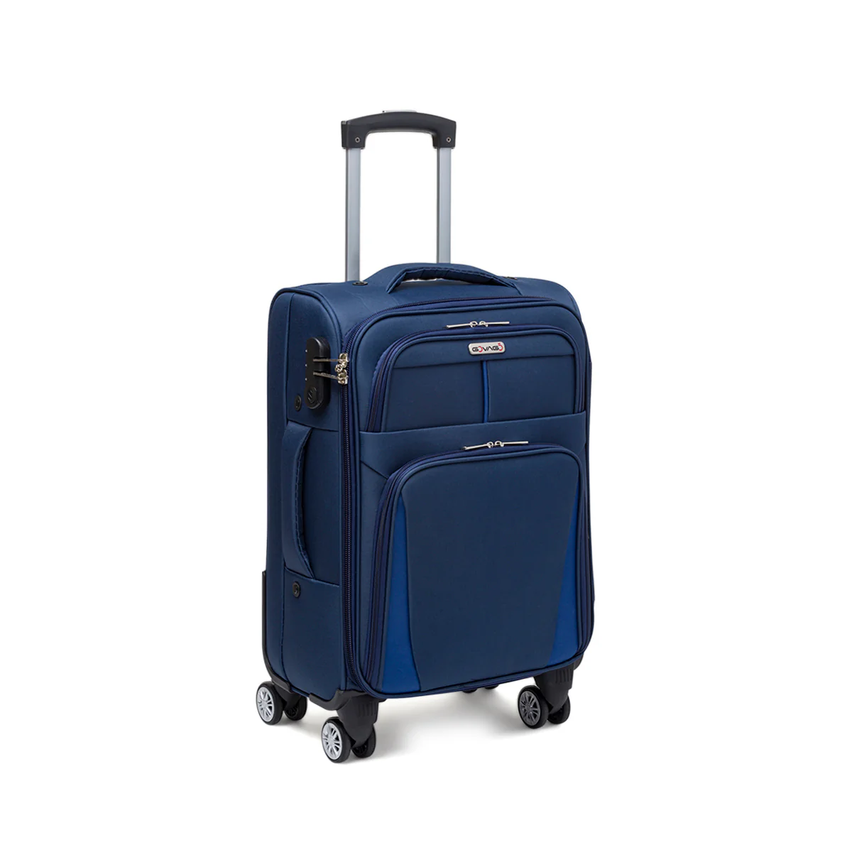 Trolley piccolo blu in tessuto Govago