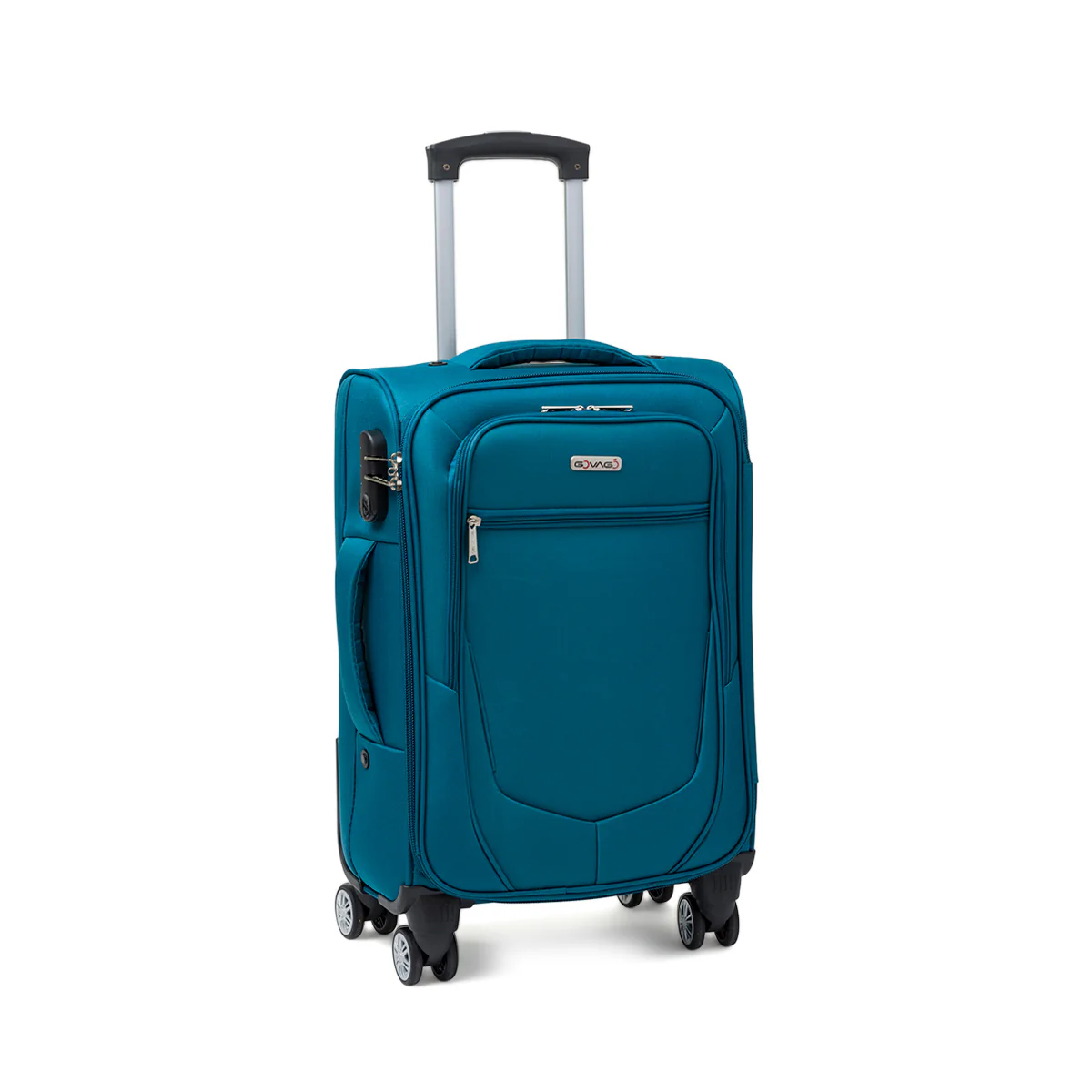 Trolley piccolo blu ottanio in tessuto Govago