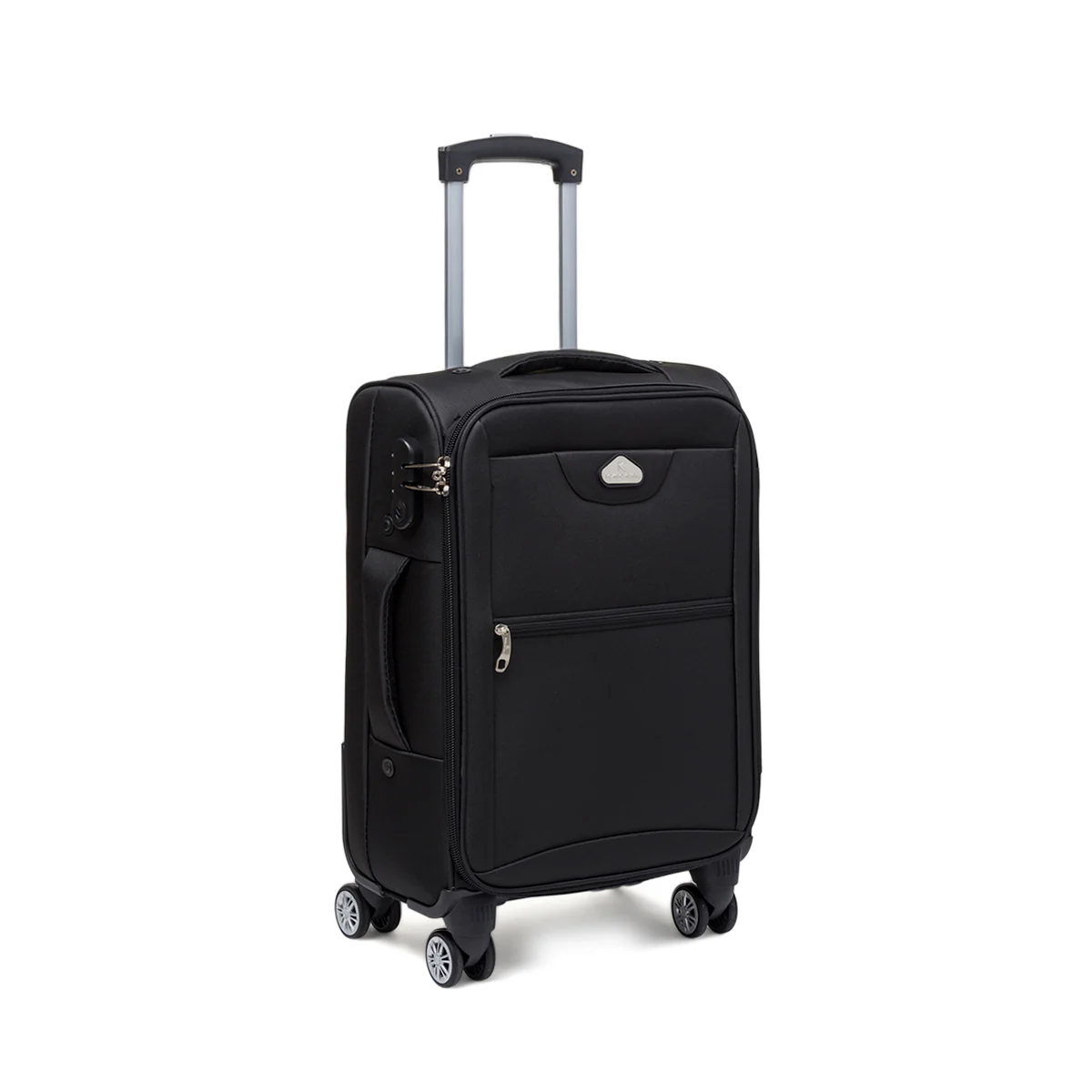 Trolley piccolo nero in tessuto Valigie Romeo Gigli