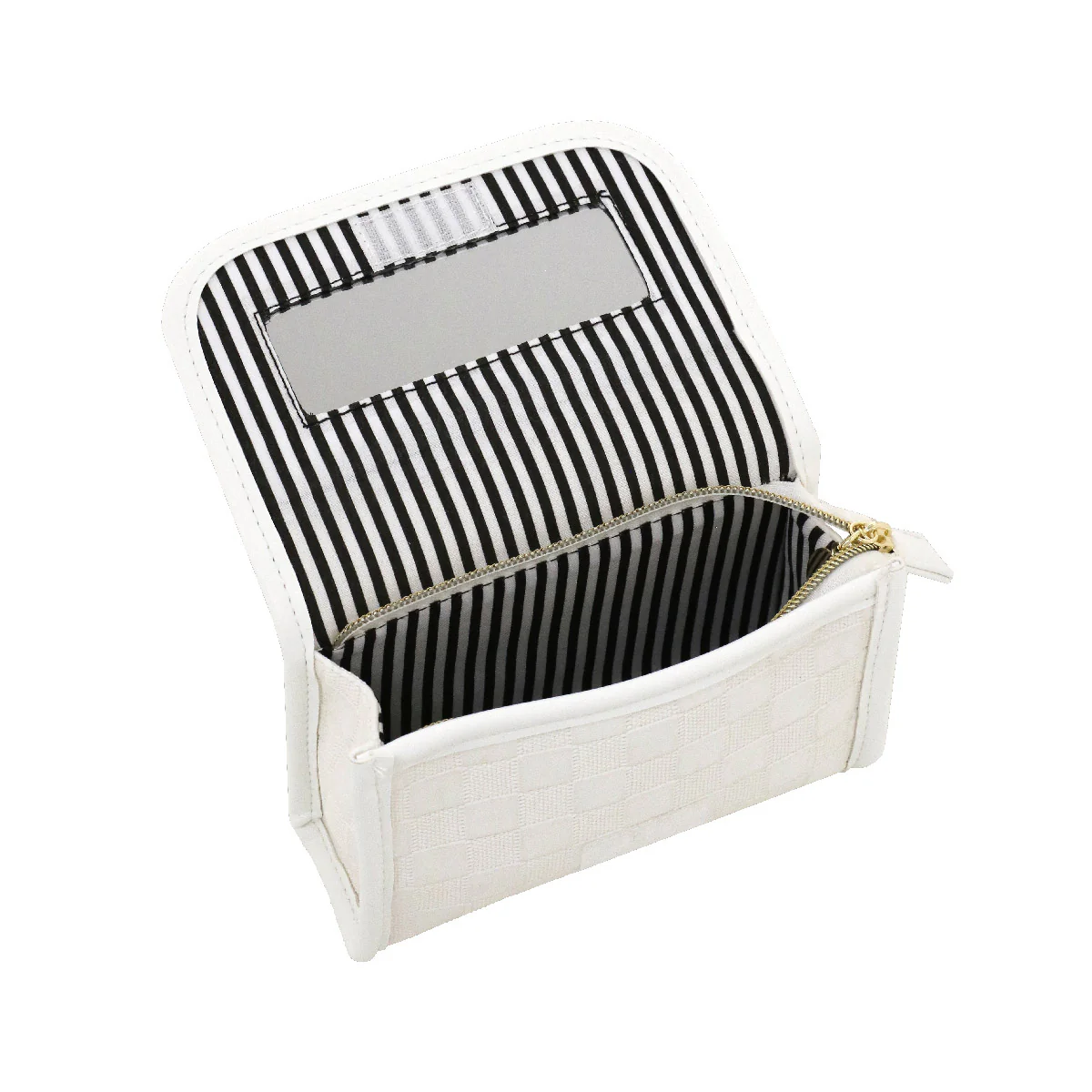 Trousse da Donna Bianca con motivo a quadri Camomilla Milano - Image 4
