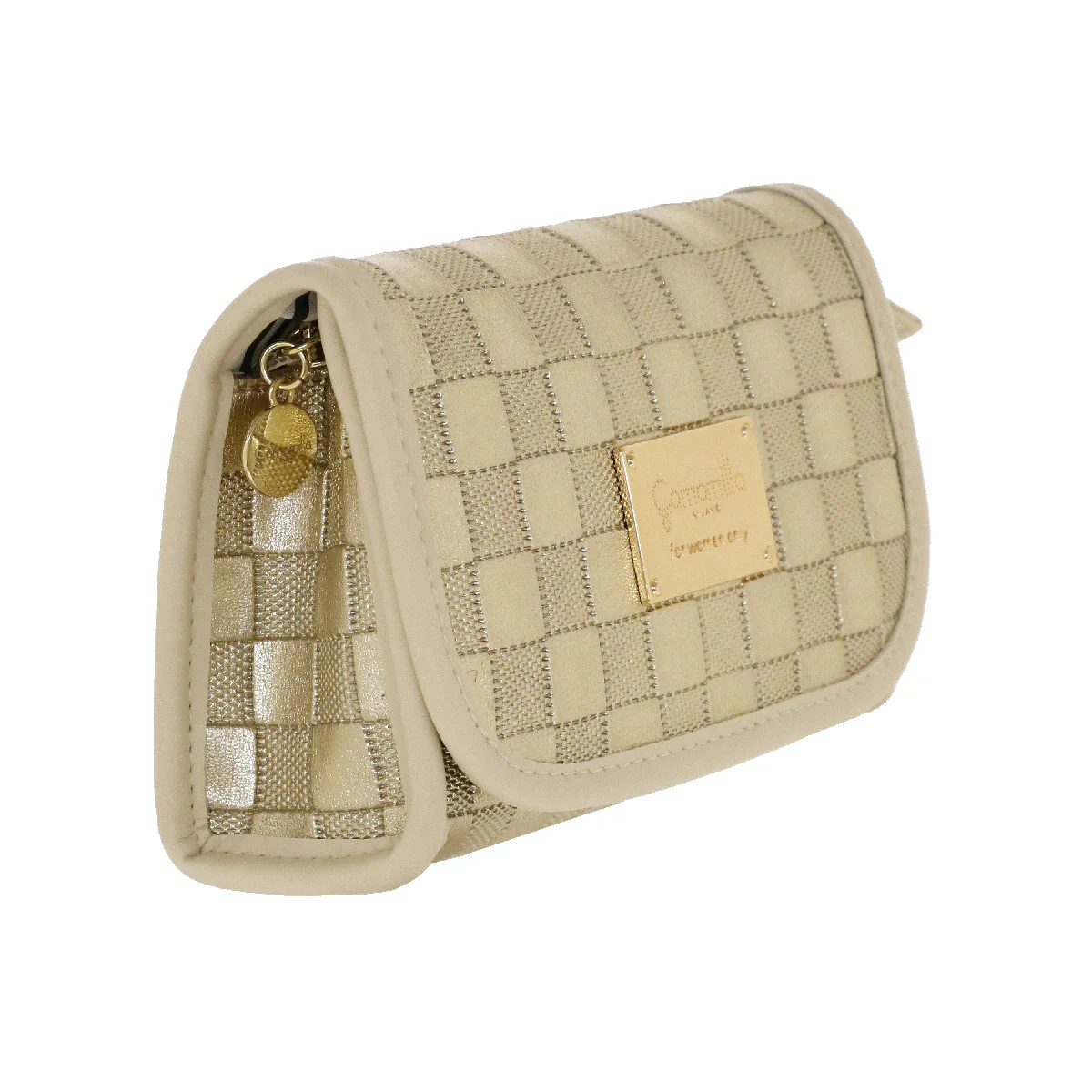 Trousse da Donna Oro con motivo a quadri Camomilla Milano - Image 3
