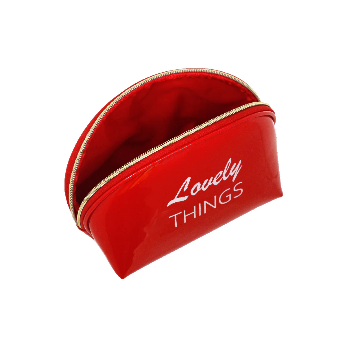 Trousse da Donna rossa con scritta LOVELY THINGS Camomilla Milano - Image 4