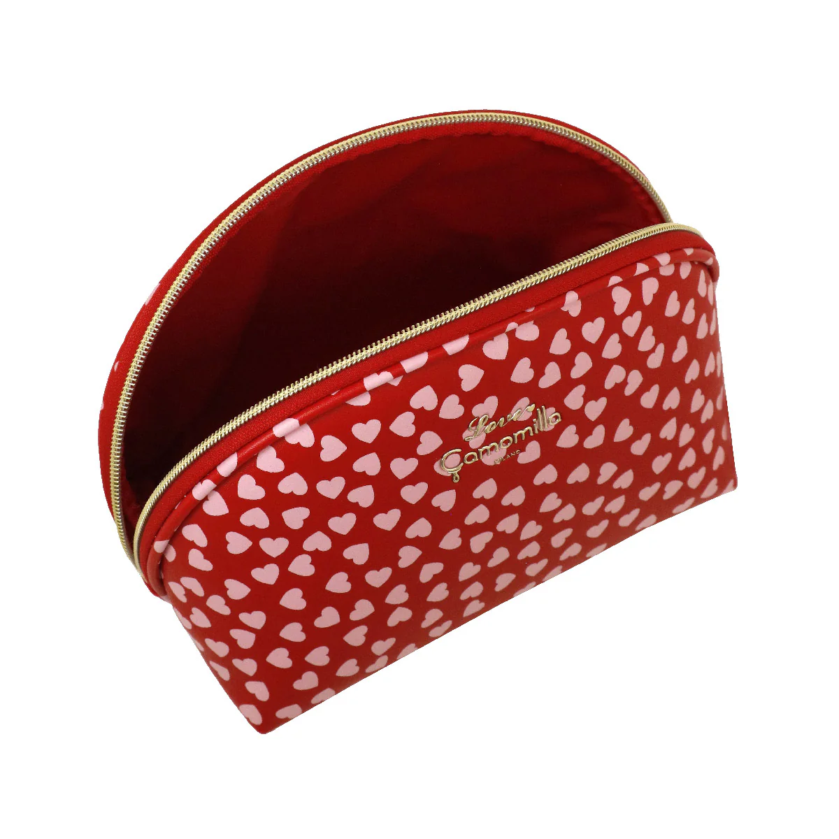 Trousse rosa da Donna con cuori e zip dorata Camomilla Milano - Image 4