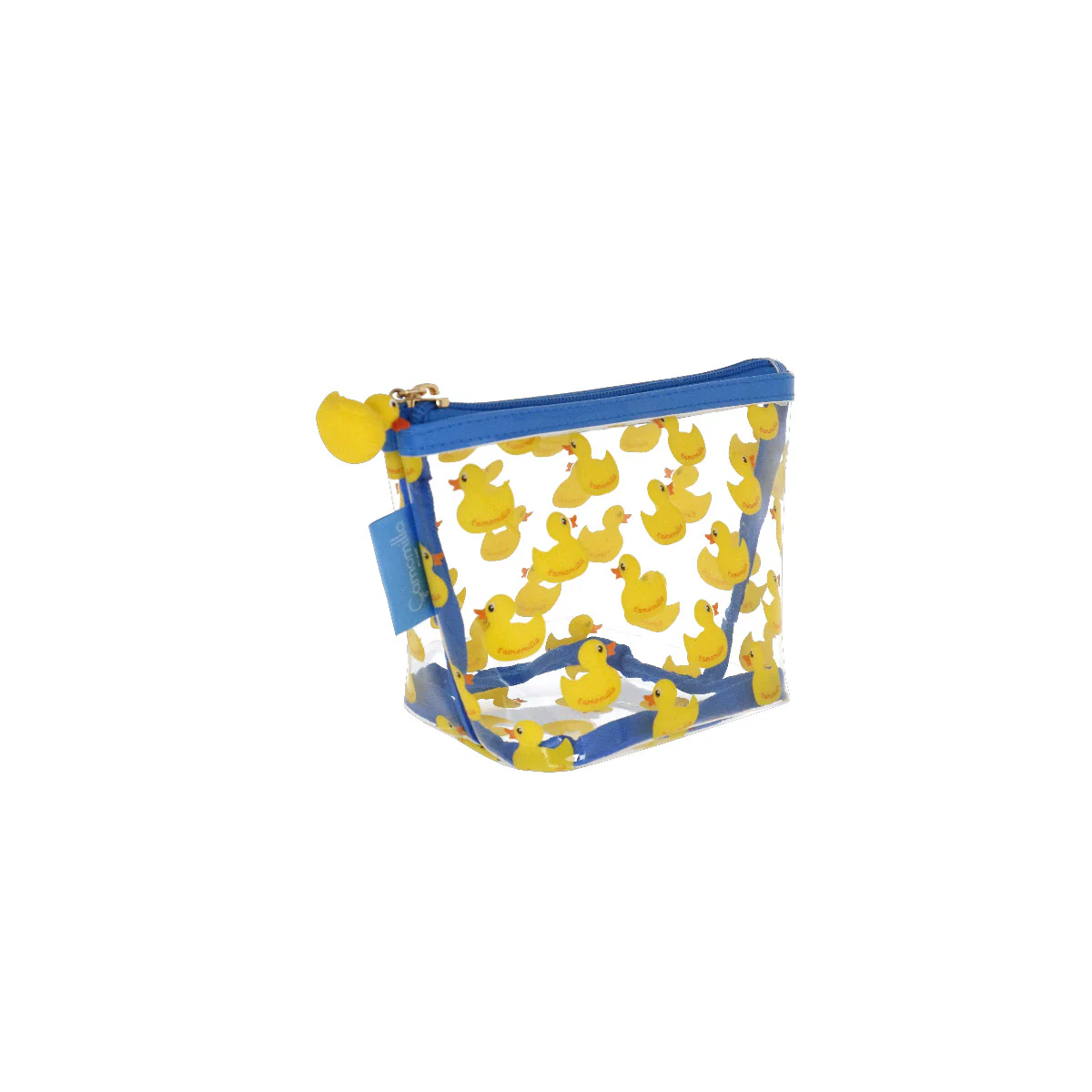 Trousse trasparente con paperelle gialle da Donna Camomilla Milano - Image 3