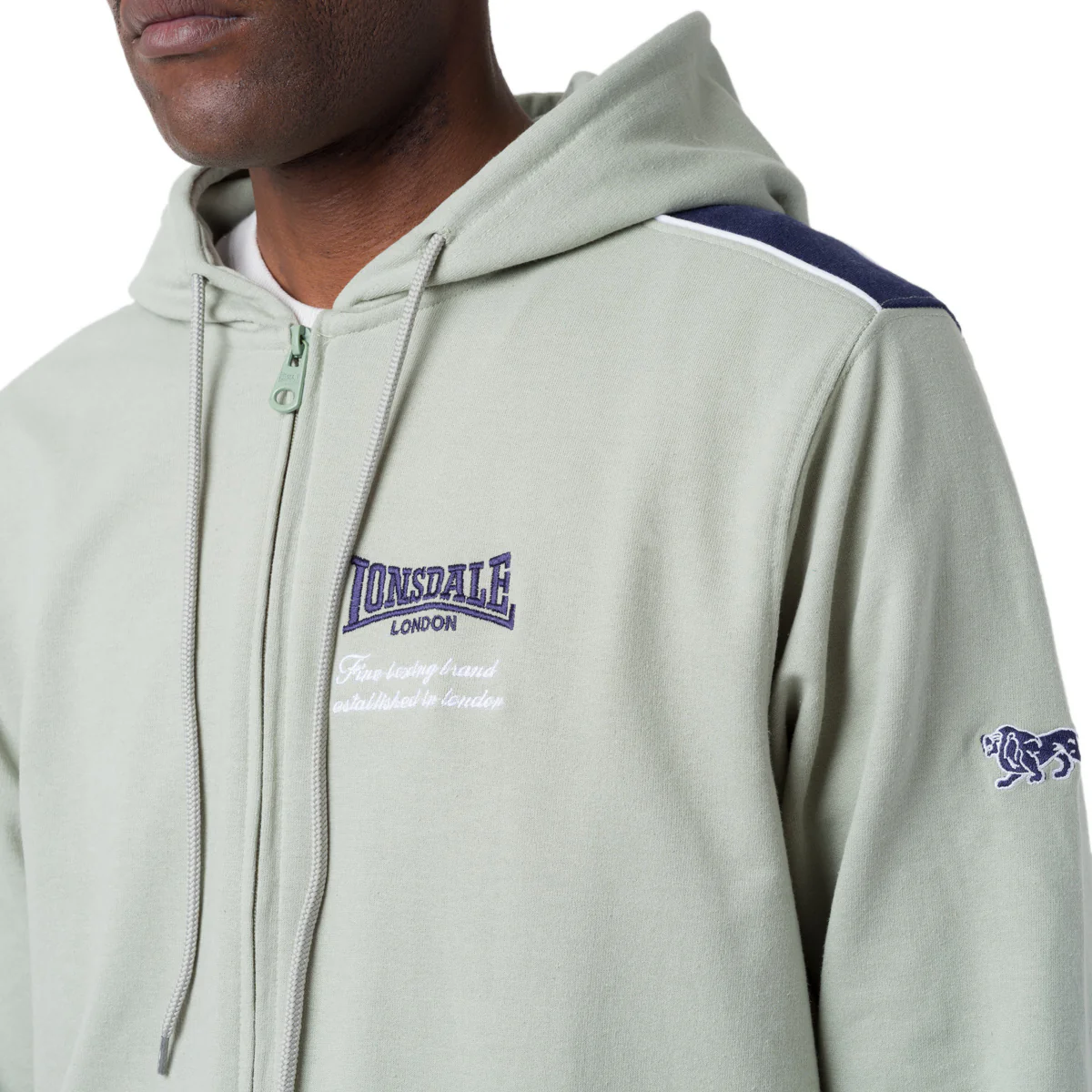 Tuta Blu da Uomo con Felpa Full-Zip e Pantaloni Jogger Lonsdale - Image 5