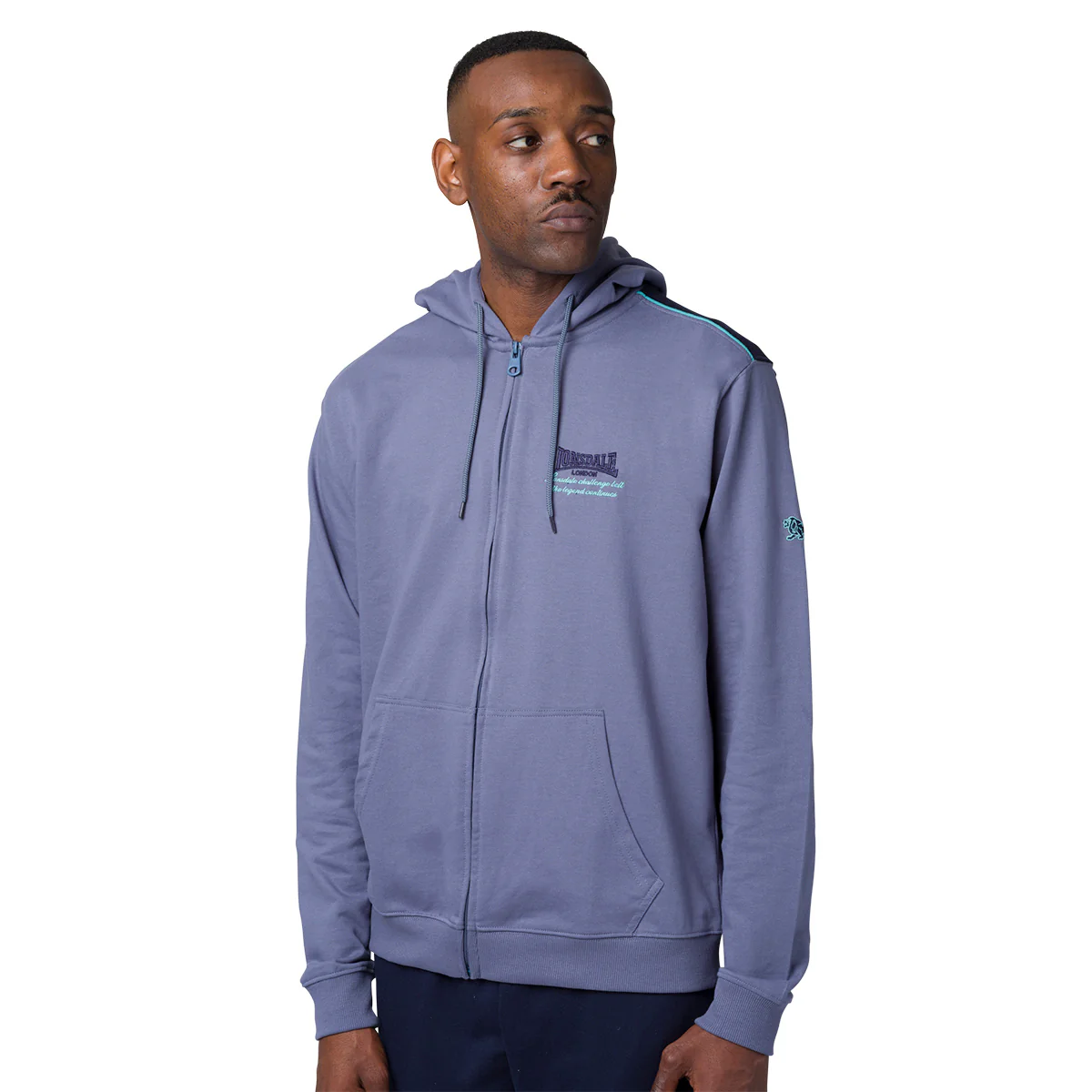 Tuta da Uomo Blu con Felpa Full Zip e Pantaloni Jogger Lonsdale - Image 2