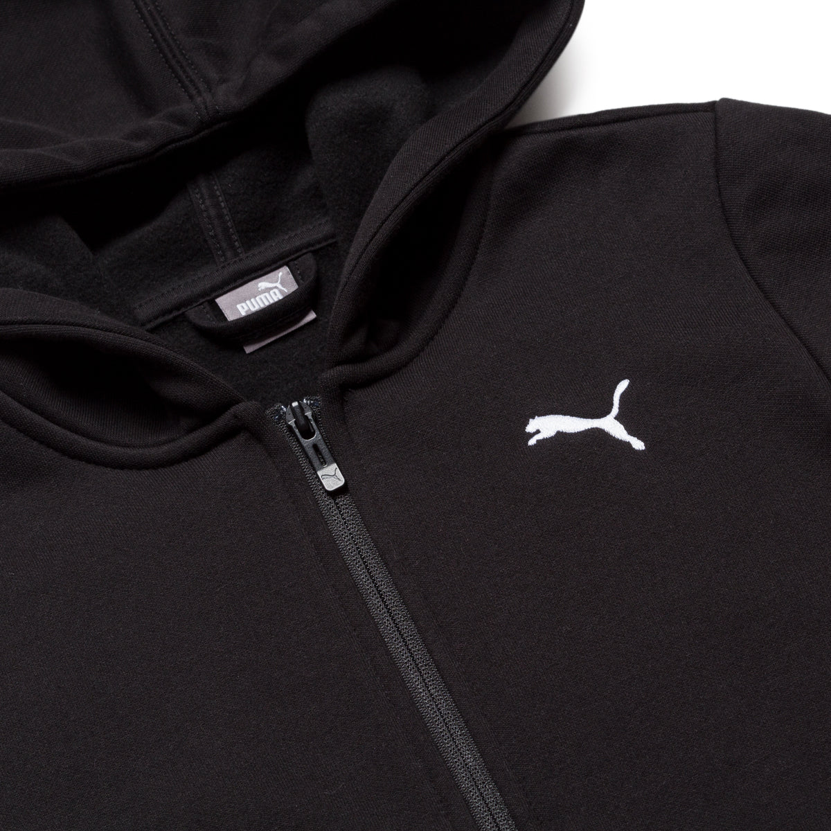 Tuta nera da bambino con logo Puma Classic Hooded Tracksuit - Image 6