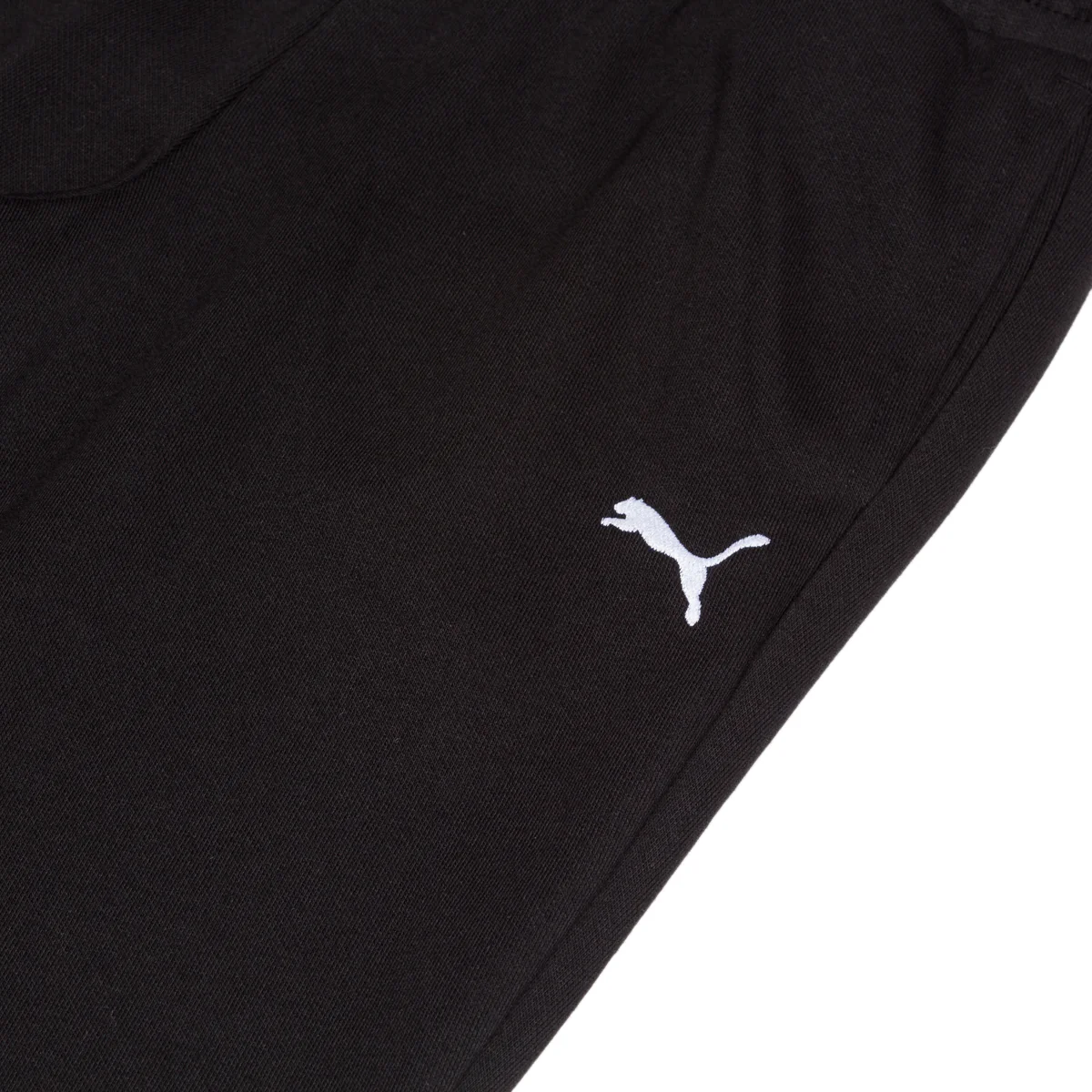 Tuta nera da bambino con logo Puma Classic Hooded Tracksuit - Image 8