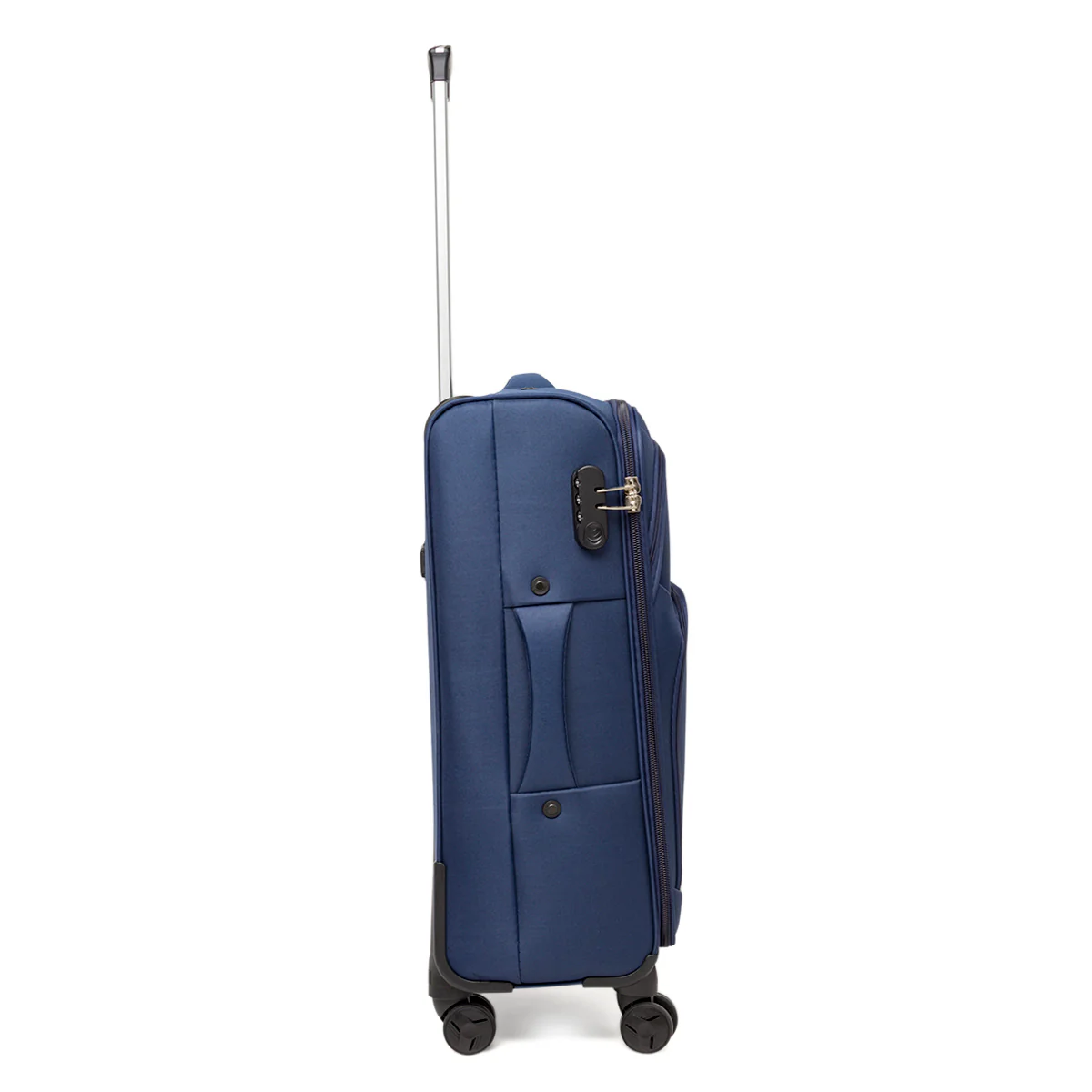 Valigia da viaggio media blu Romeo Gigli Milano con 4 ruote spinner - Image 2