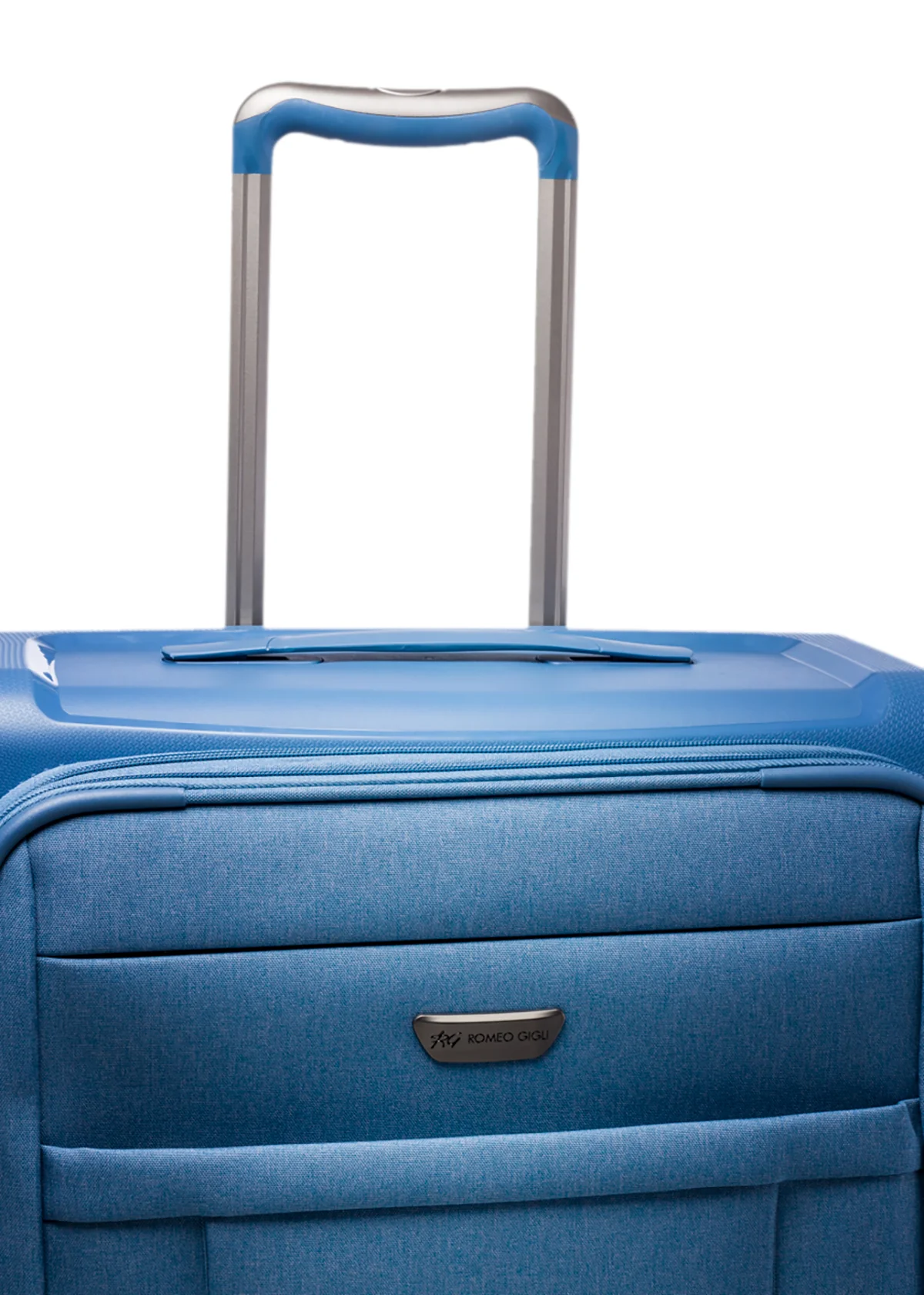 Trolley grande in tessuto e ABS colore blu Romeo Gigli - Image 4