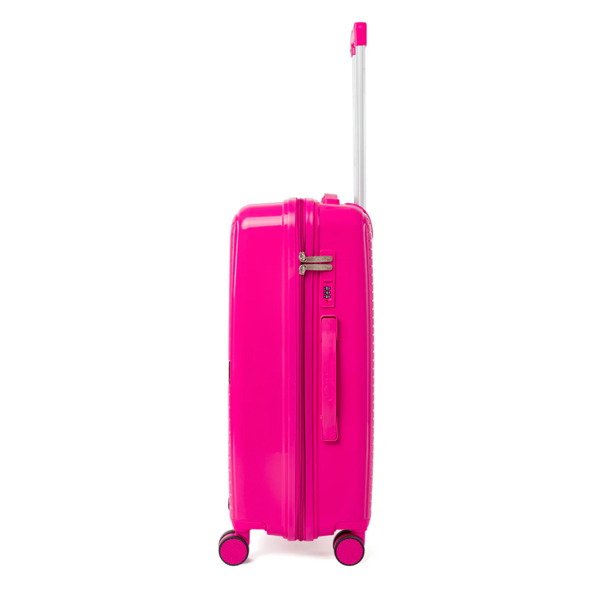 Valigia media fucsia rigida con chiusura a codice Romeo Gigli - Image 4