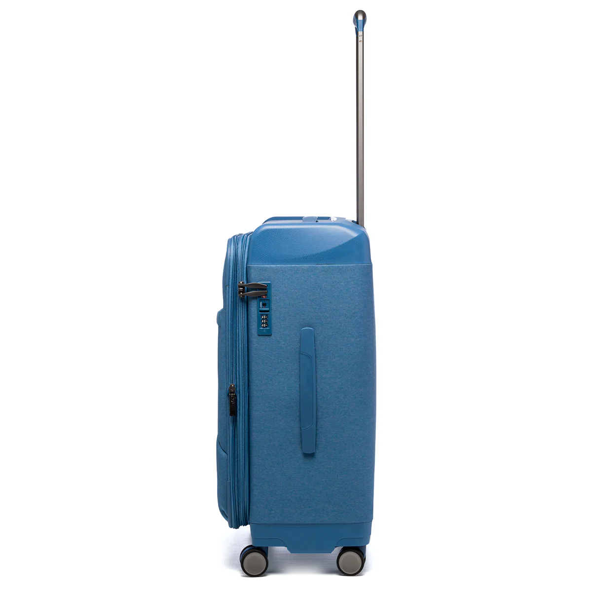 Trolley medio in tessuto e ABS colore blu Romeo Gigli - Image 2