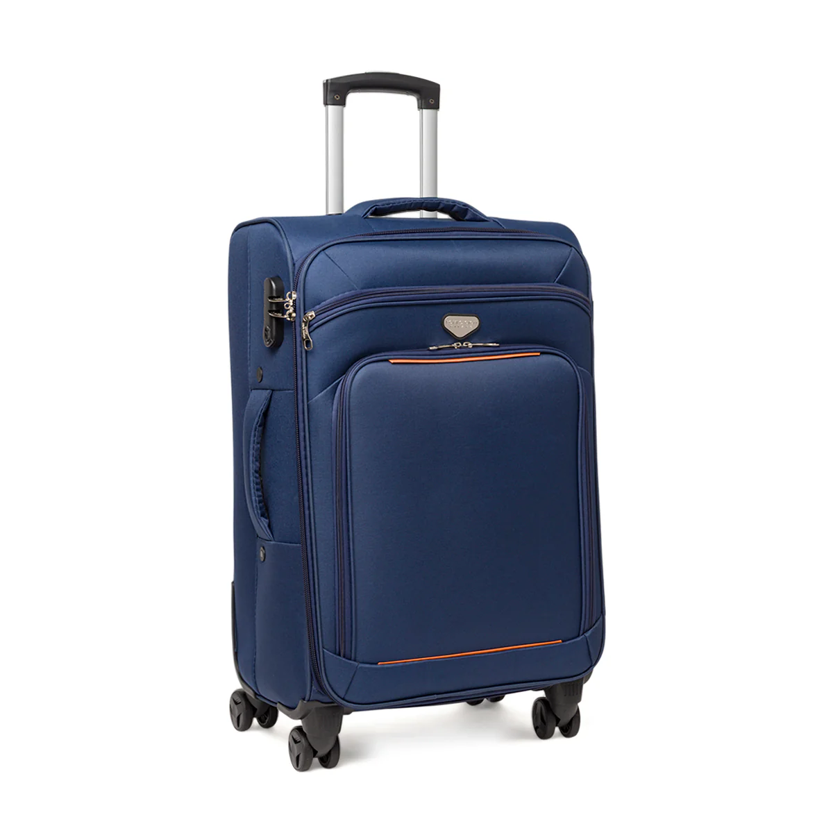 Valigia media trolley da viaggio blu Romeo Gigli Milano