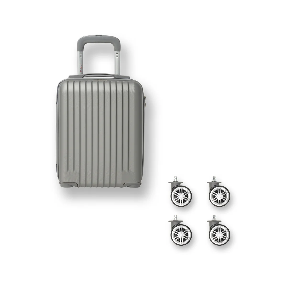 Valigia mini sotto sedile per voli low cost argento in ABS Romeo Gigli - Image 3