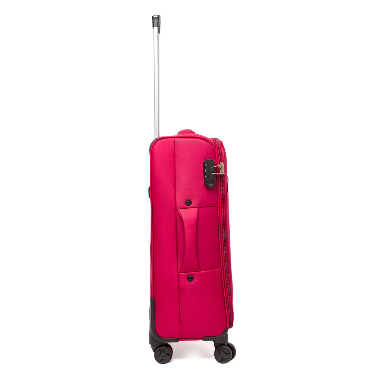Valigia trolley media da stiva Romeo Gigli Milano rossa in tessuto - Image 2