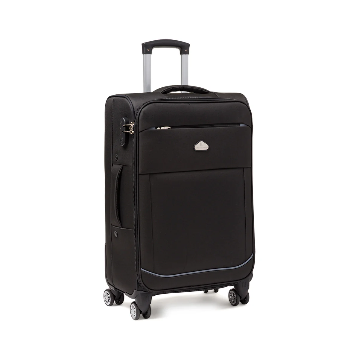 Valigia Trolley medio Nero in tessuto Romeo Gigli