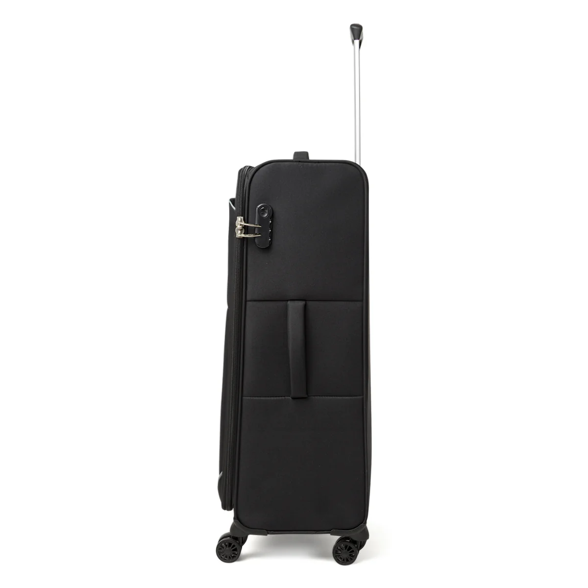 Valigia trolley nera da stiva in tessuto resistente Romeo Gigli Milano - Image 2