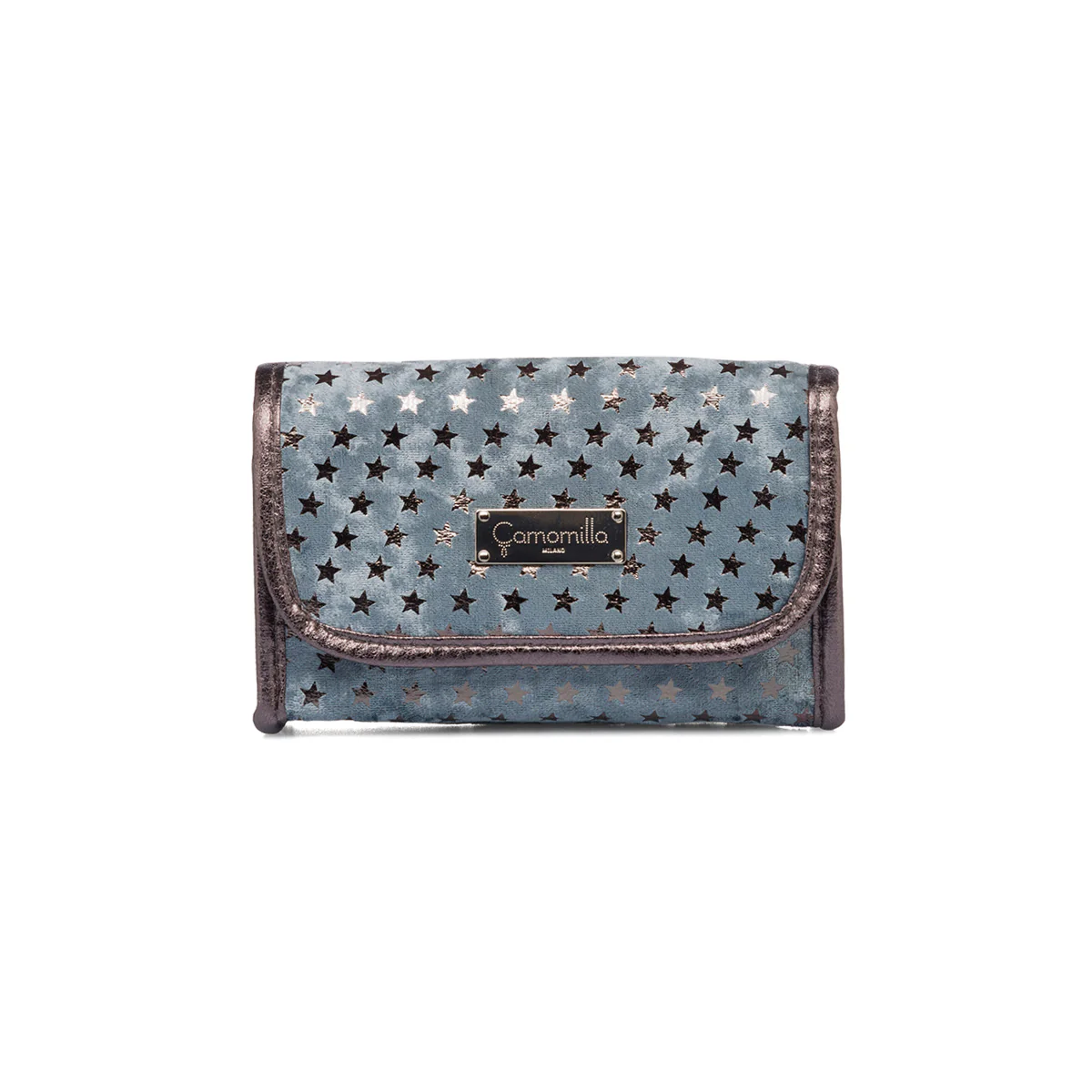 Vanity case blu da donna con chiusura a zip Camomilla Milano