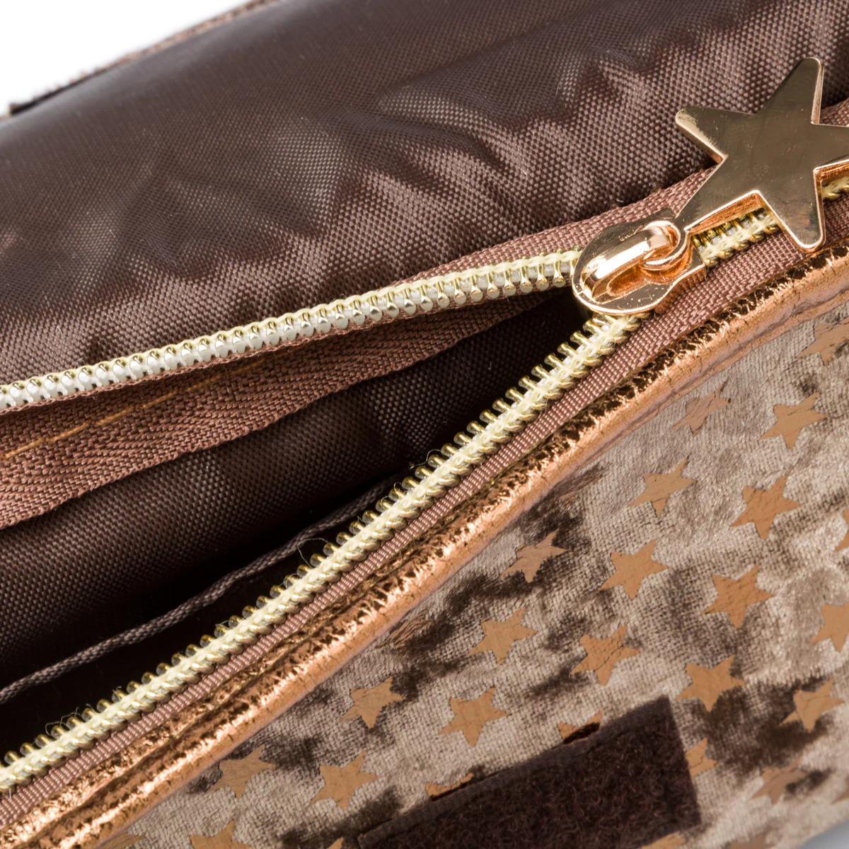 Vanity case oro e grigio da donna con chiusura a zip Camomilla Milano - Image 4