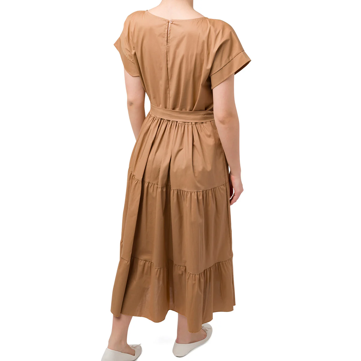 Vestito lungo marrone da donna a maniche corte Swish Jeans - Image 2